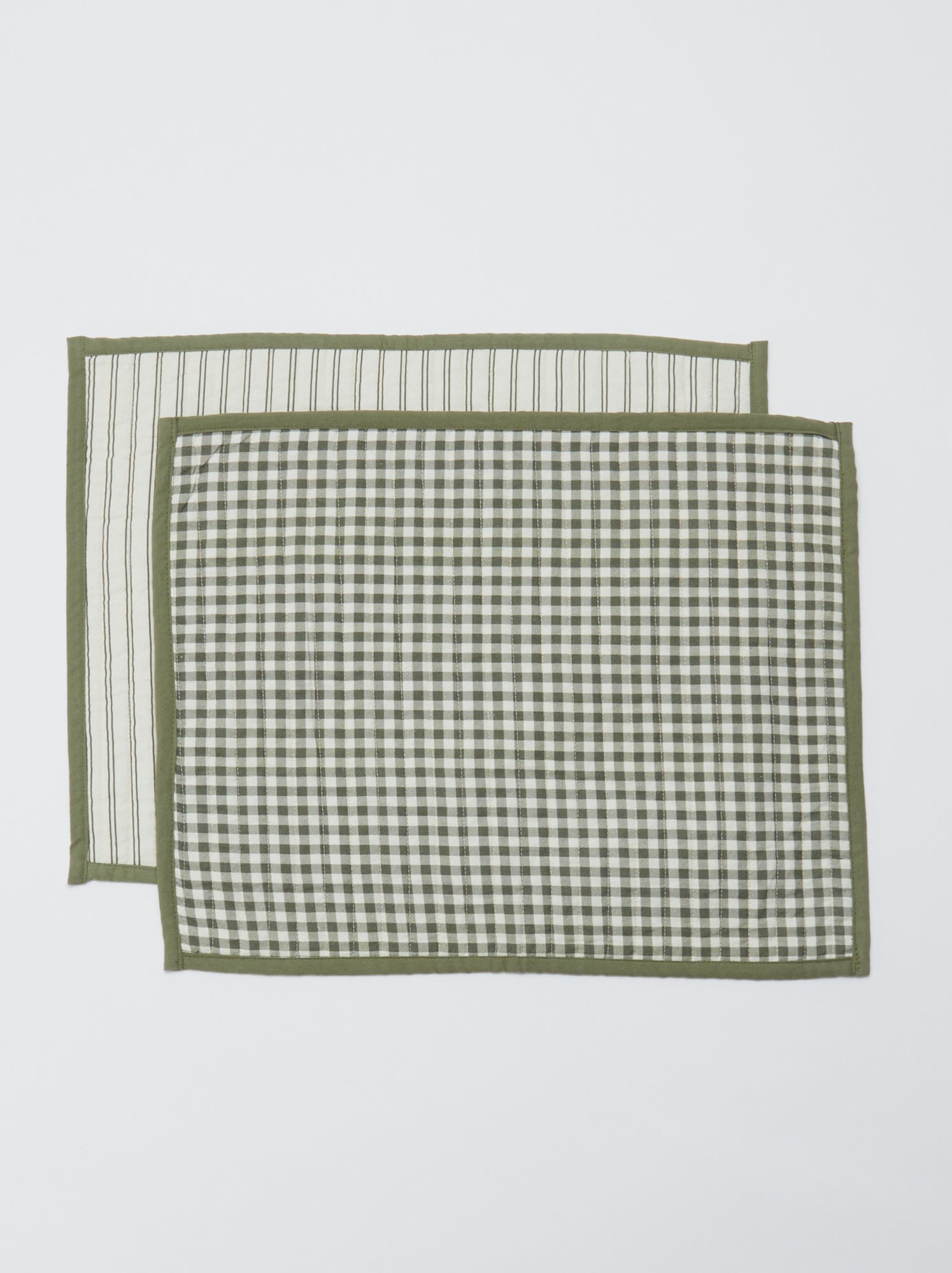 Lot de 2 sets de table 32 x 40 cm double imprimé - Kiabi Home - Kaki