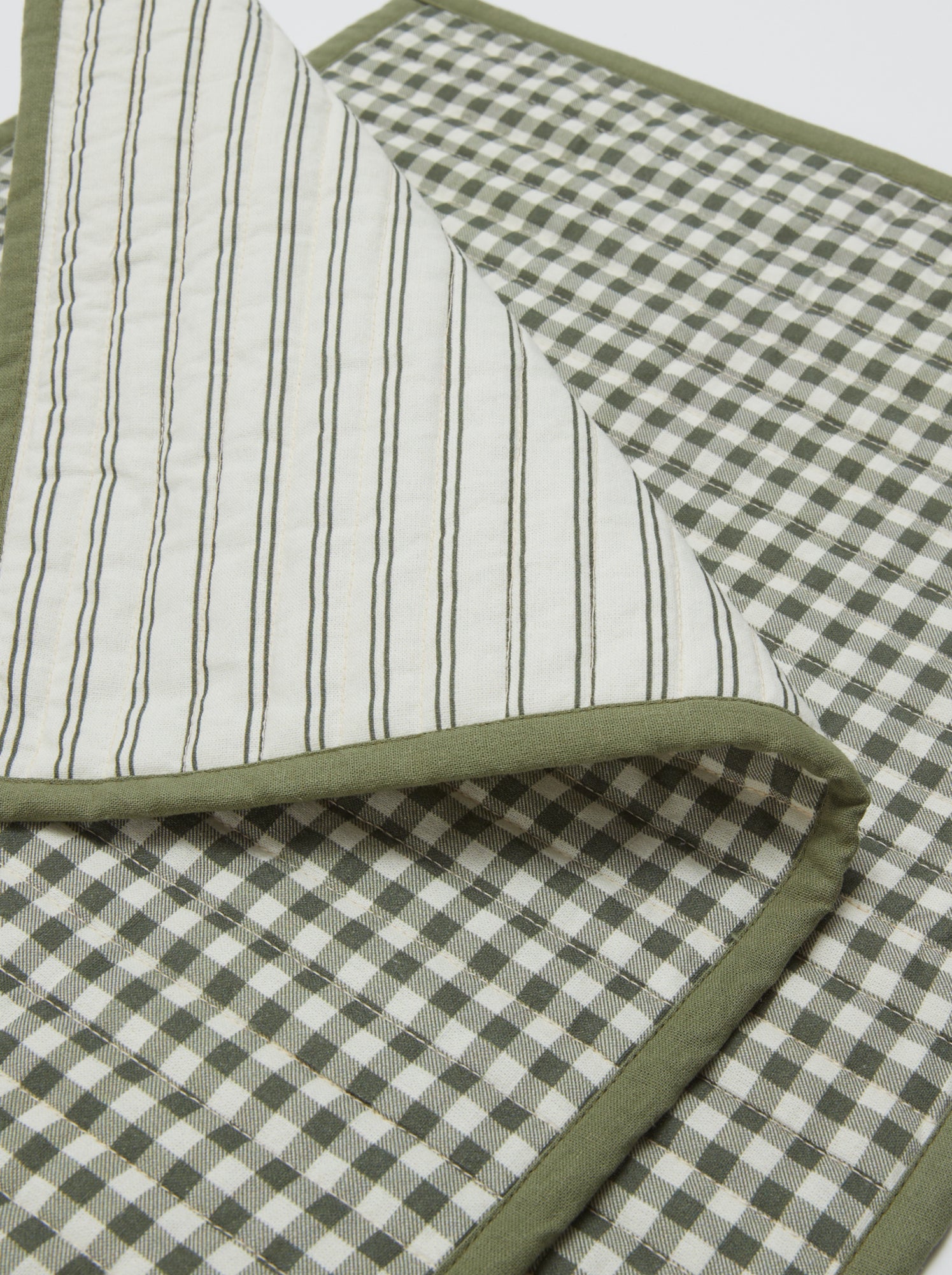 Lot de 2 sets de table 32 x 40 cm double imprimé - Kiabi Home - Kaki