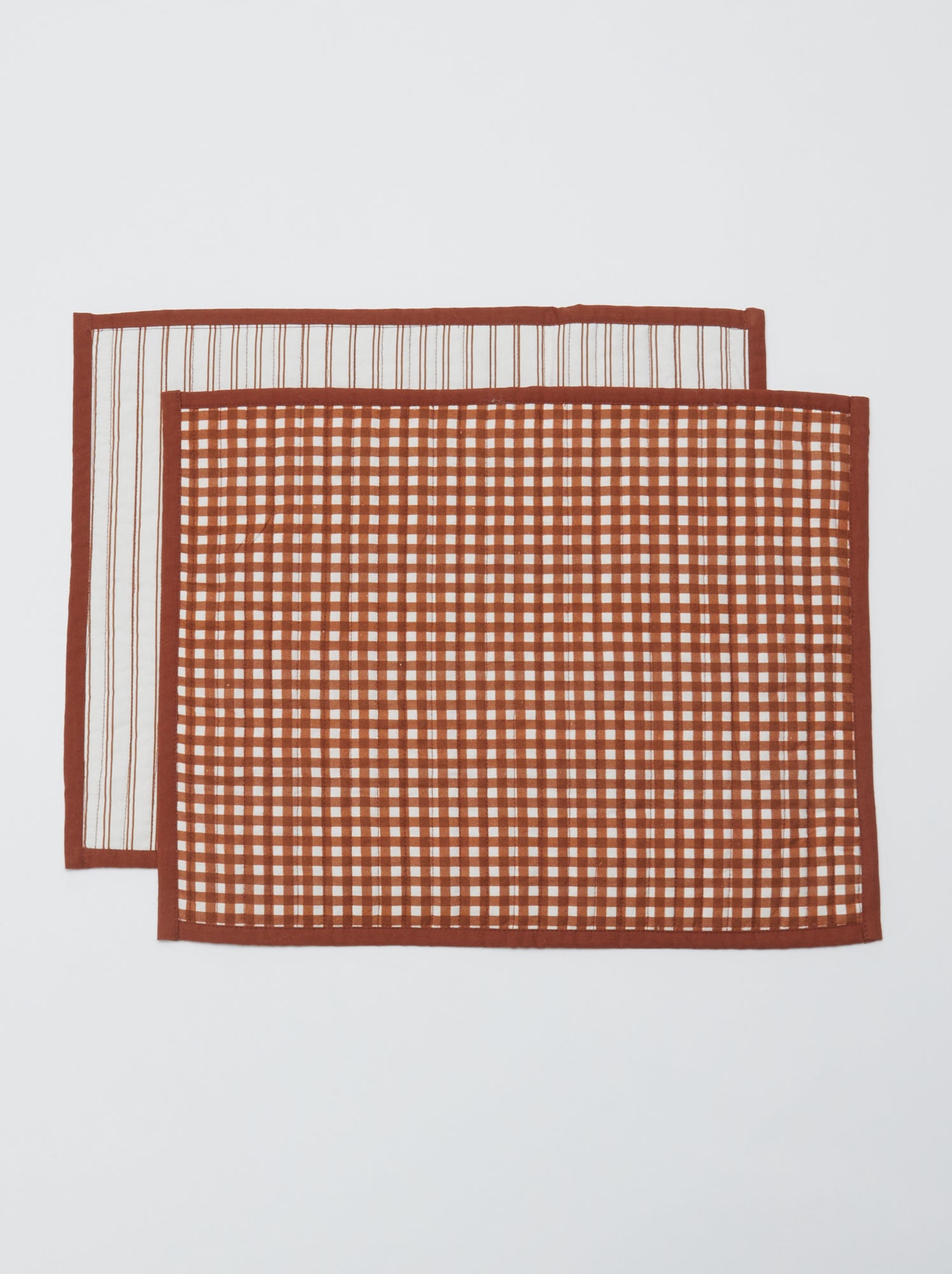 Lot de 2 sets de table 32 x 40 cm double imprimé - Kiabi Home - Marron