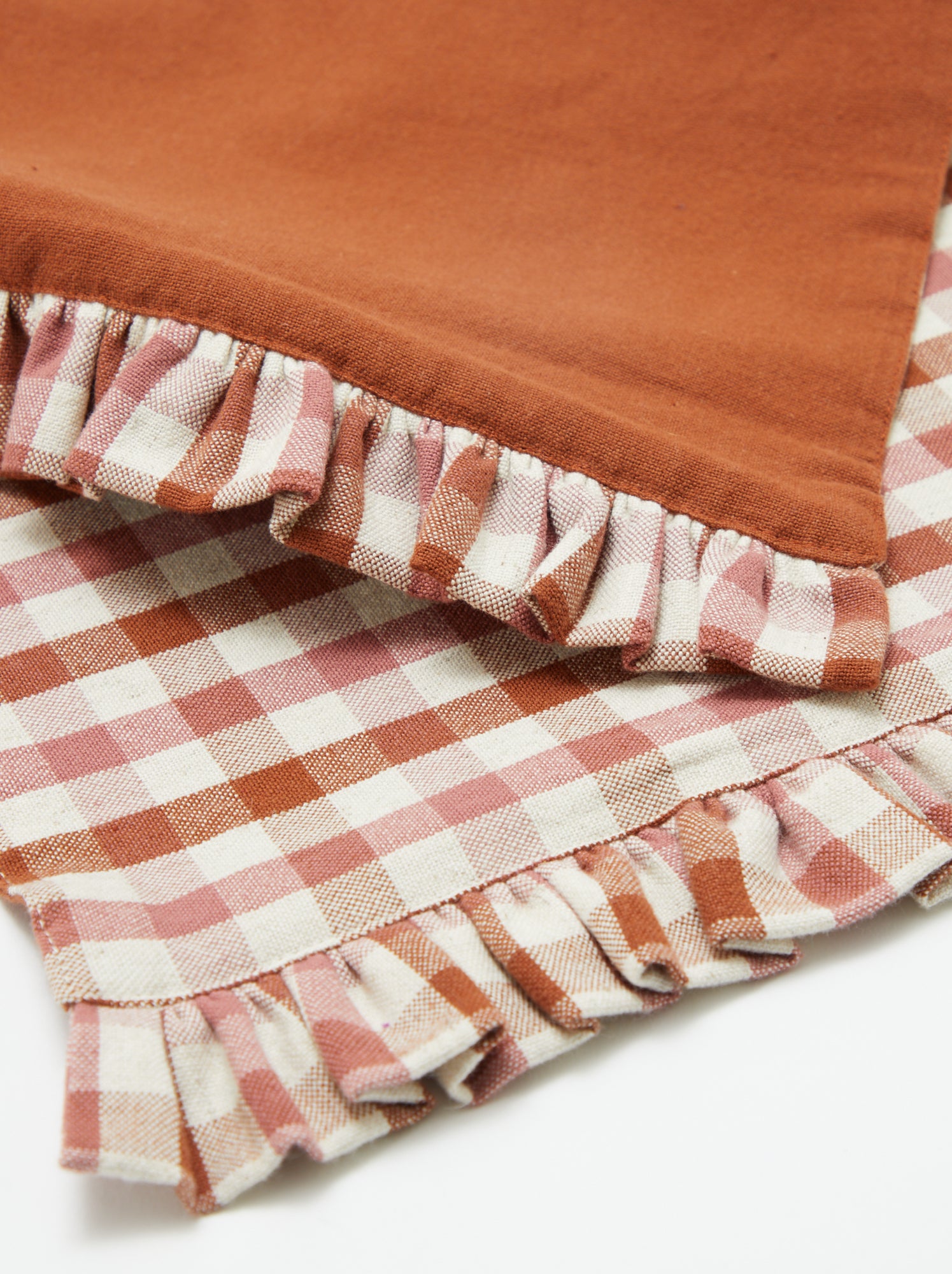 Lot de 2 sets de table (32x45 cm) à volants - ROSE