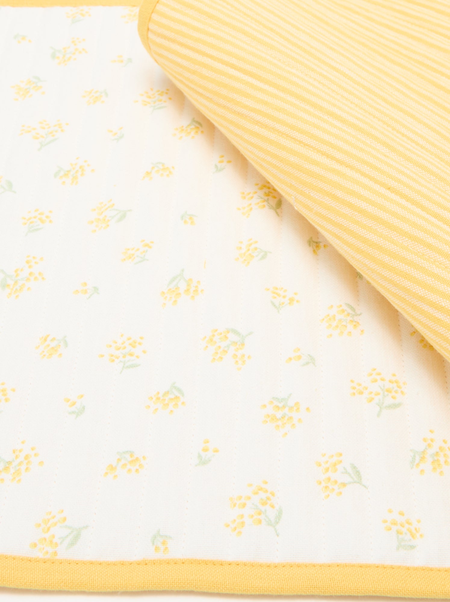 Lot de 2 sets de table à carreaux - Jaune