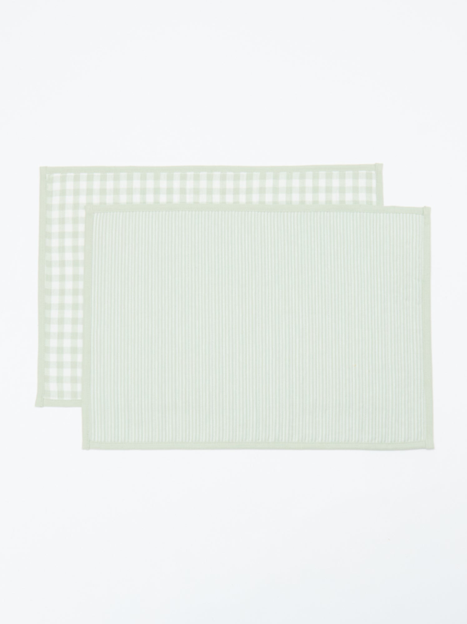 Lot de 2 sets de table à carreaux - Vert
