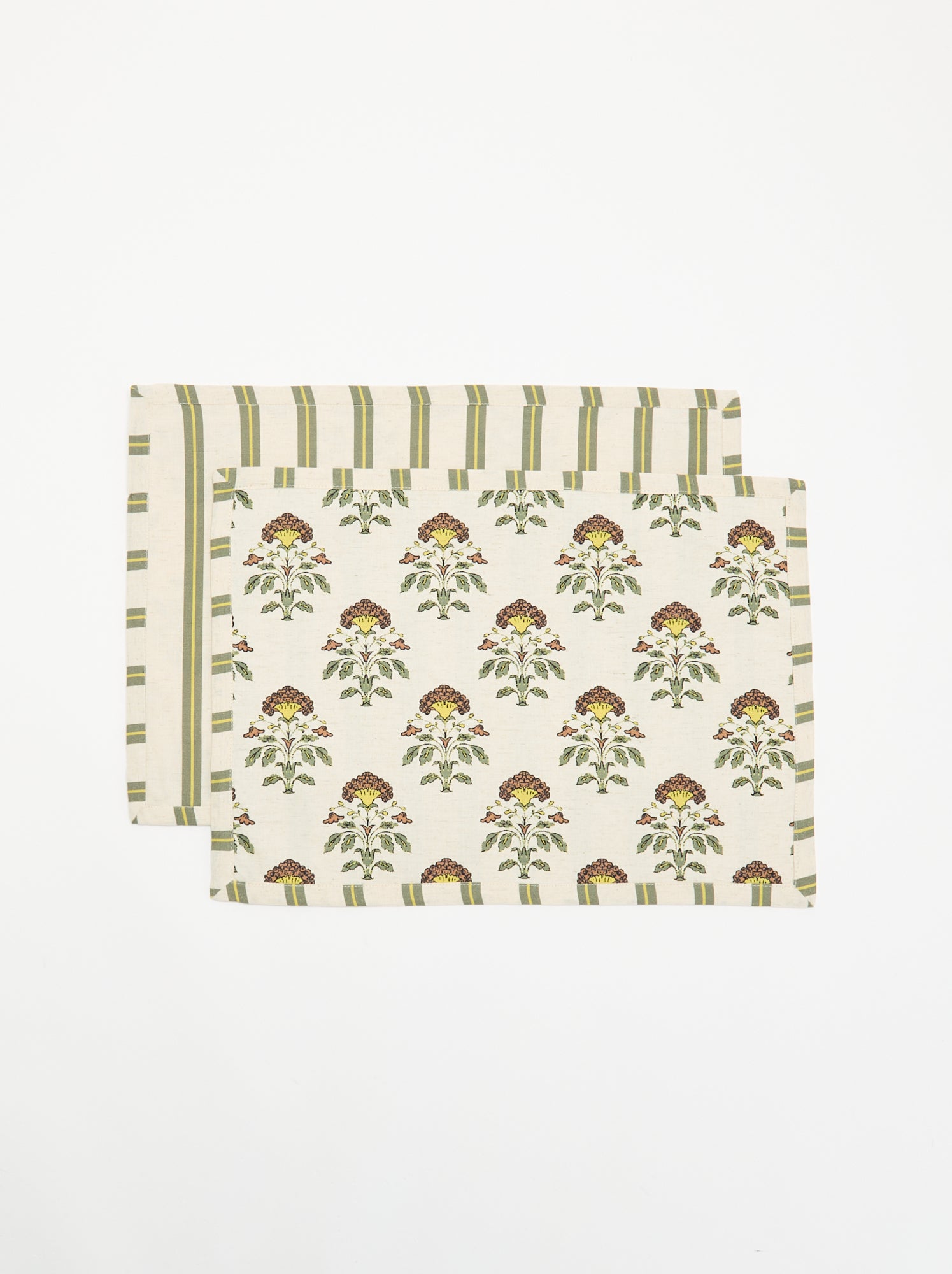 Lot de 2 sets de table imprimés - Vert
