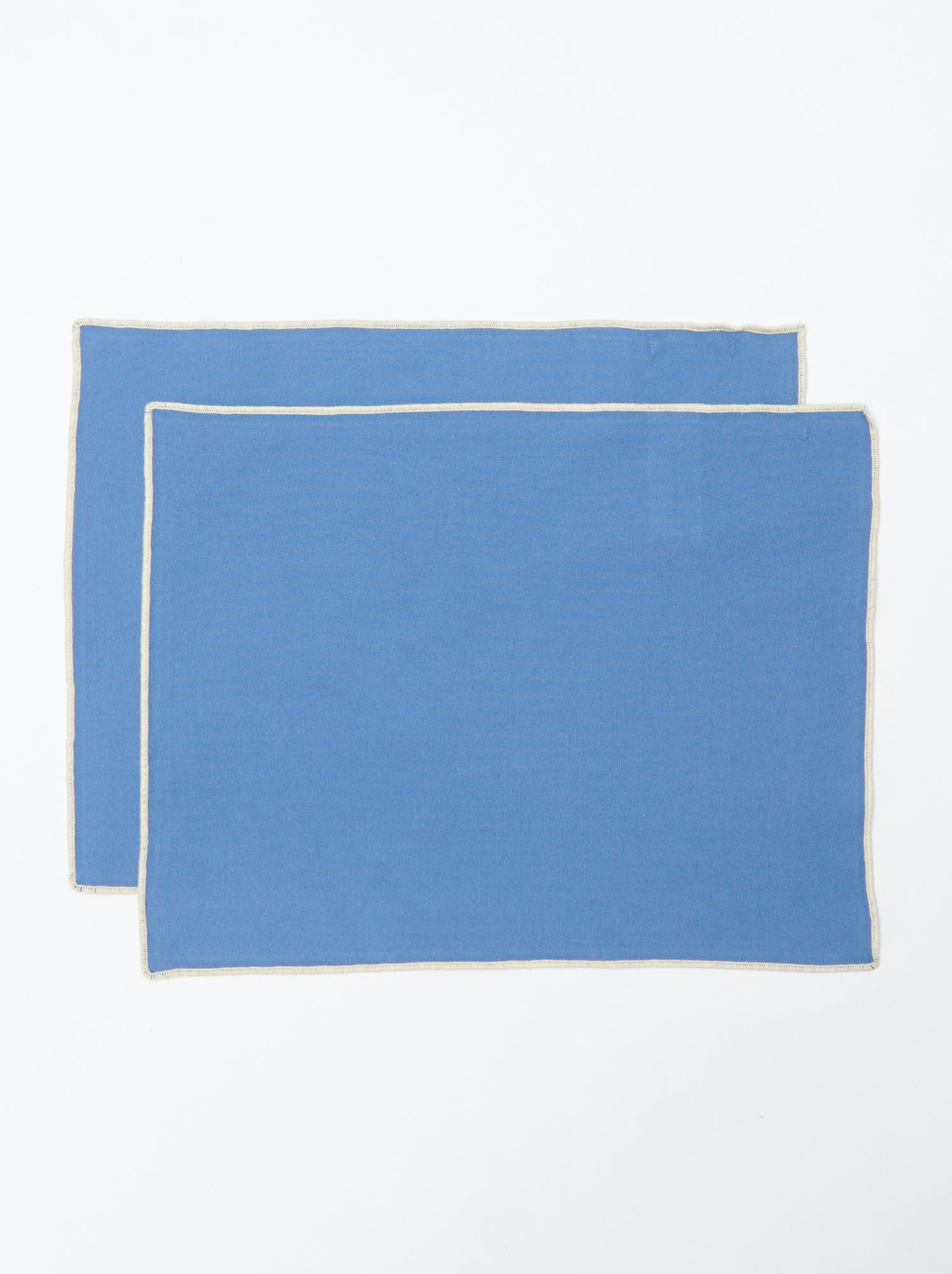 Lot de 2 sets de table/serviettes unis 2 en 1 32 x 40 cm - Kiabi Home - Bleu (CGS15_13)