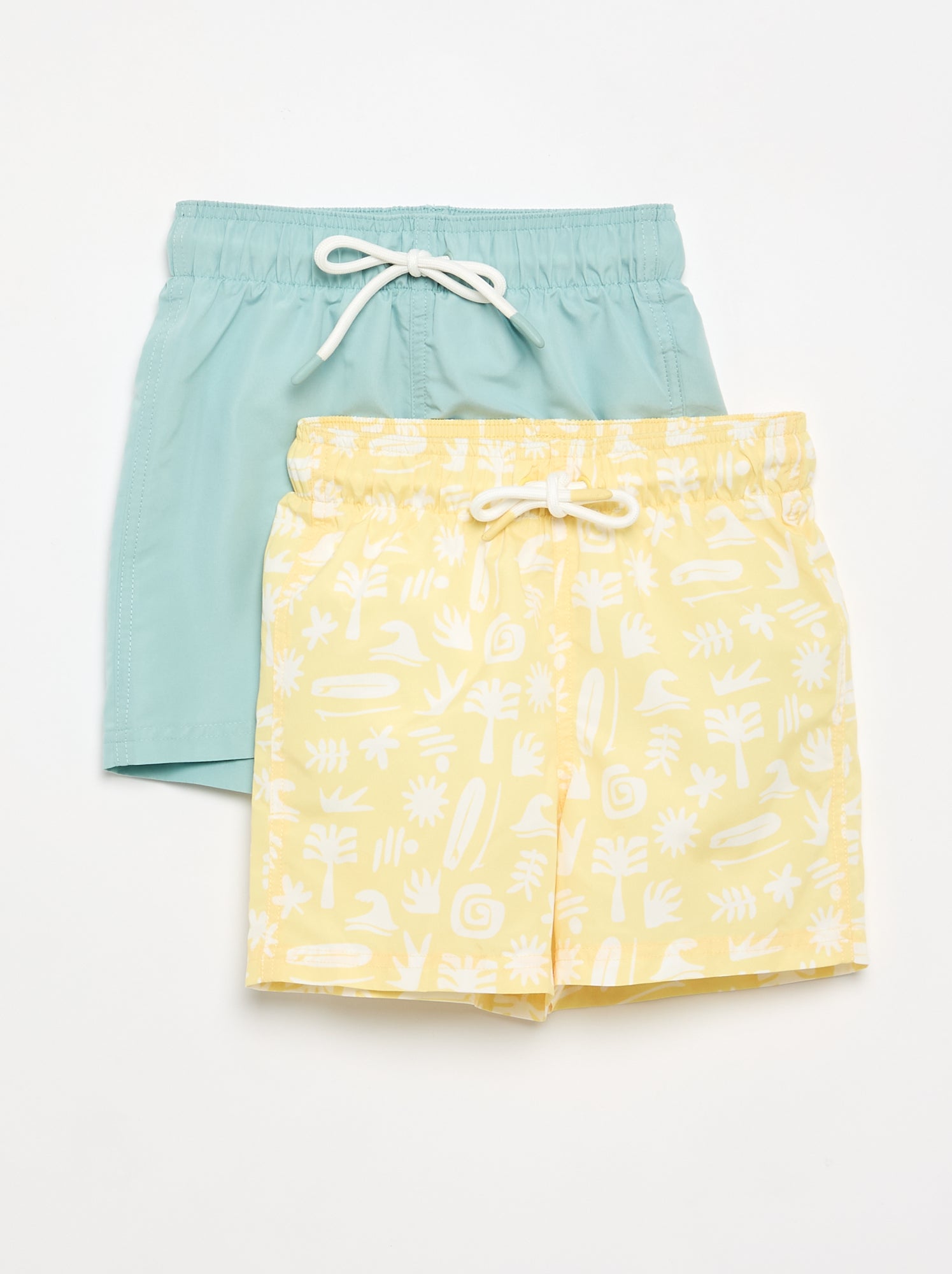 Lot de 2 shorts de bain - Jaune