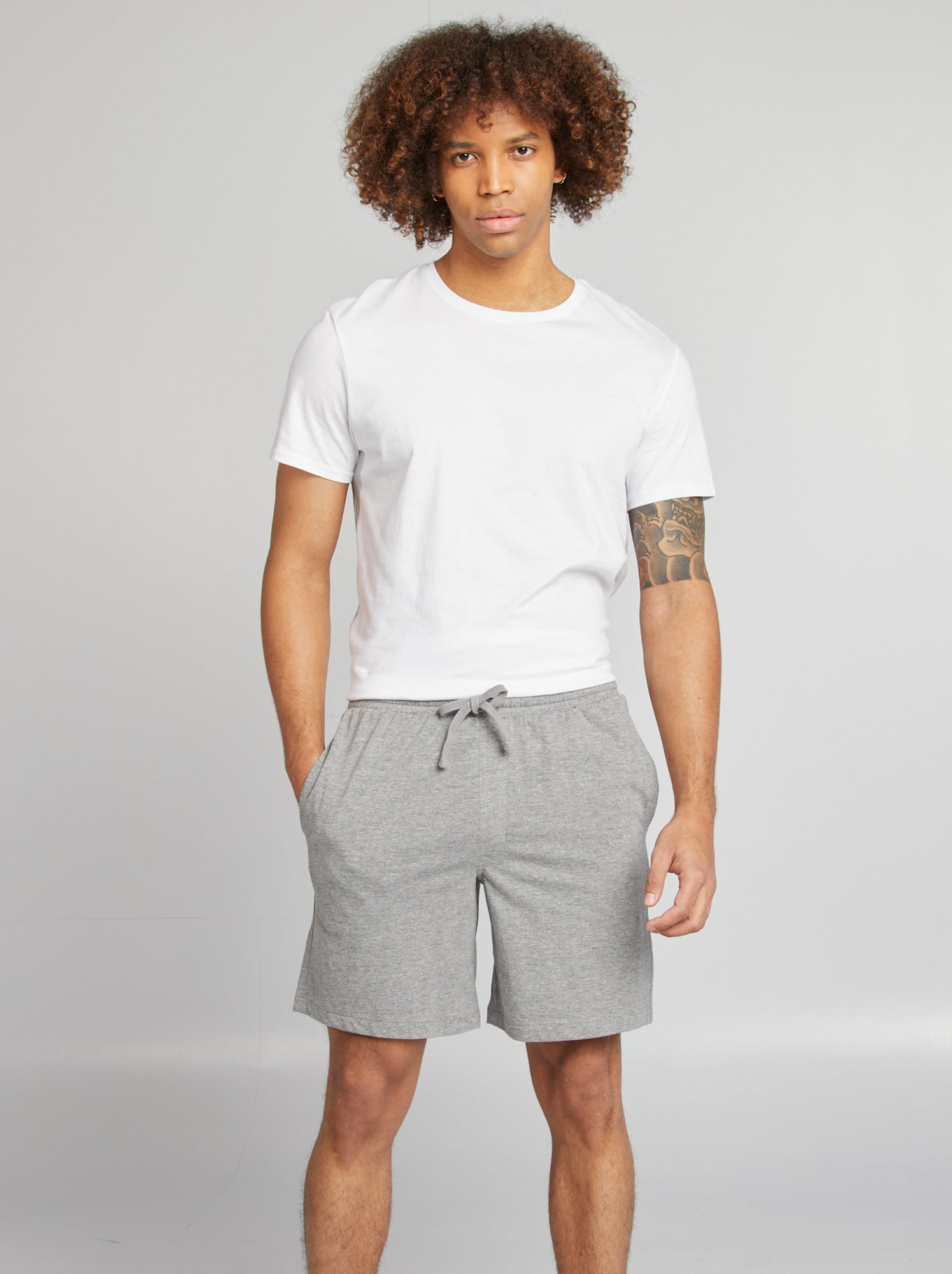 Lot de 2 shorts de nuit - Gris/noir