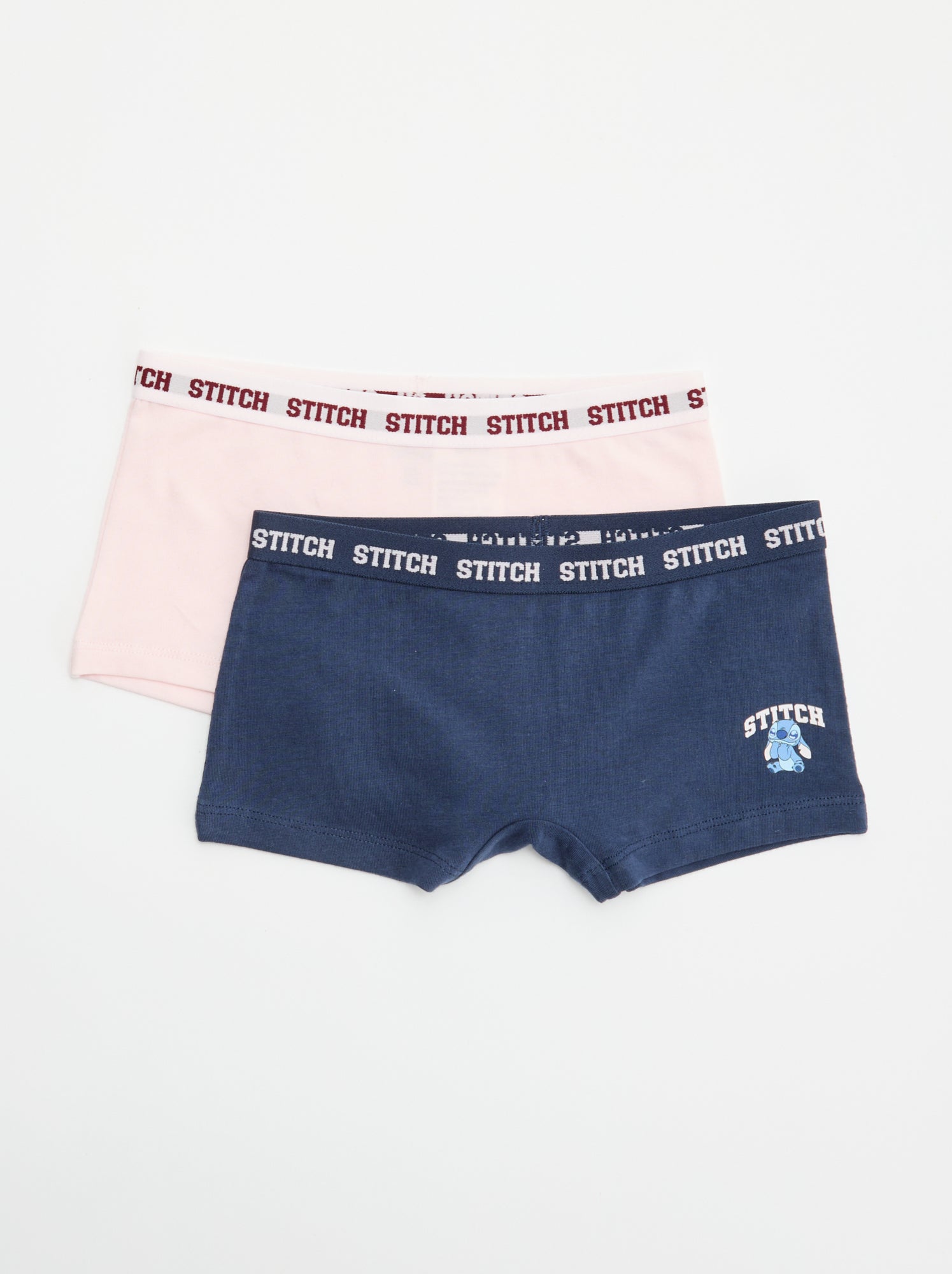 Lot de 2 shortys 'Disney' 'Stitch' - Rose