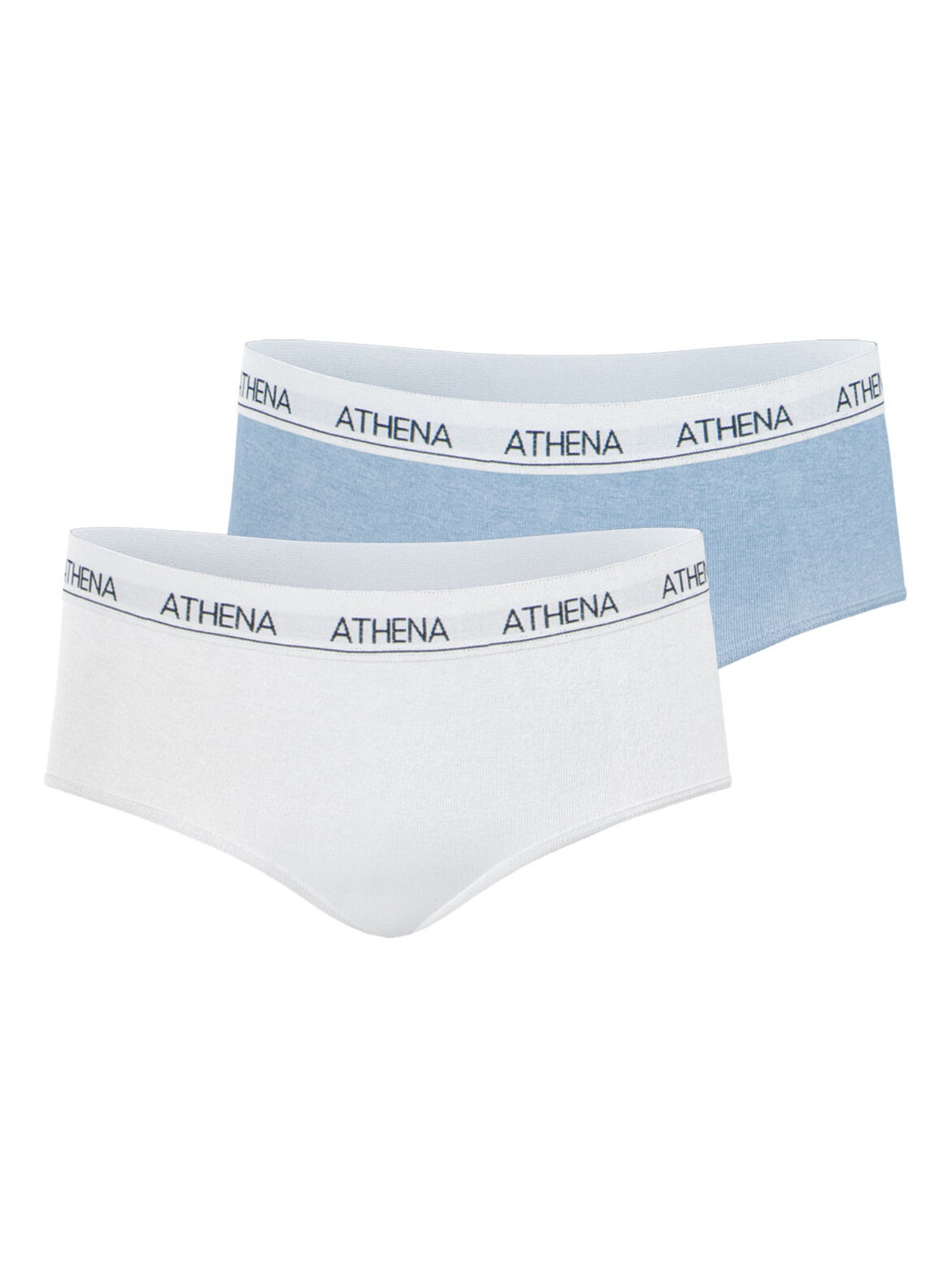 Lot de 2 culottes fille coton ultra doux athena - Blanc Bleu
