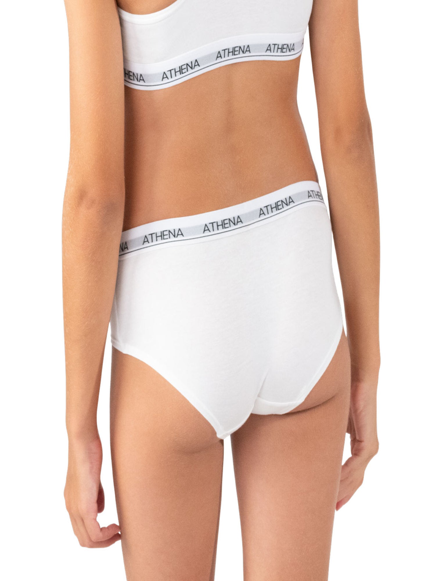 Lot de 2 culottes fille coton ultra doux athena - Blanc Bleu