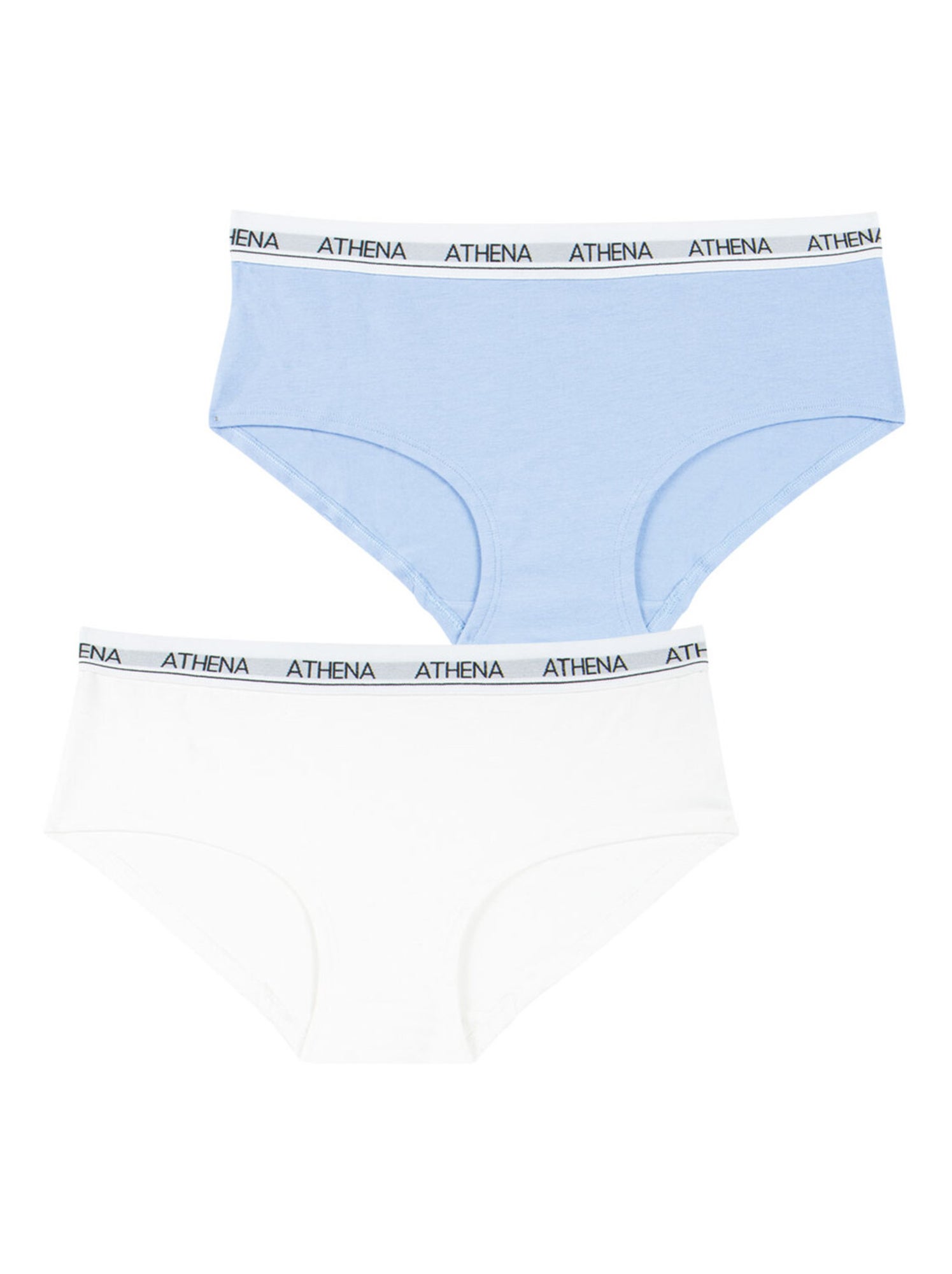Lot de 2 culottes fille coton ultra doux athena - Blanc Bleu