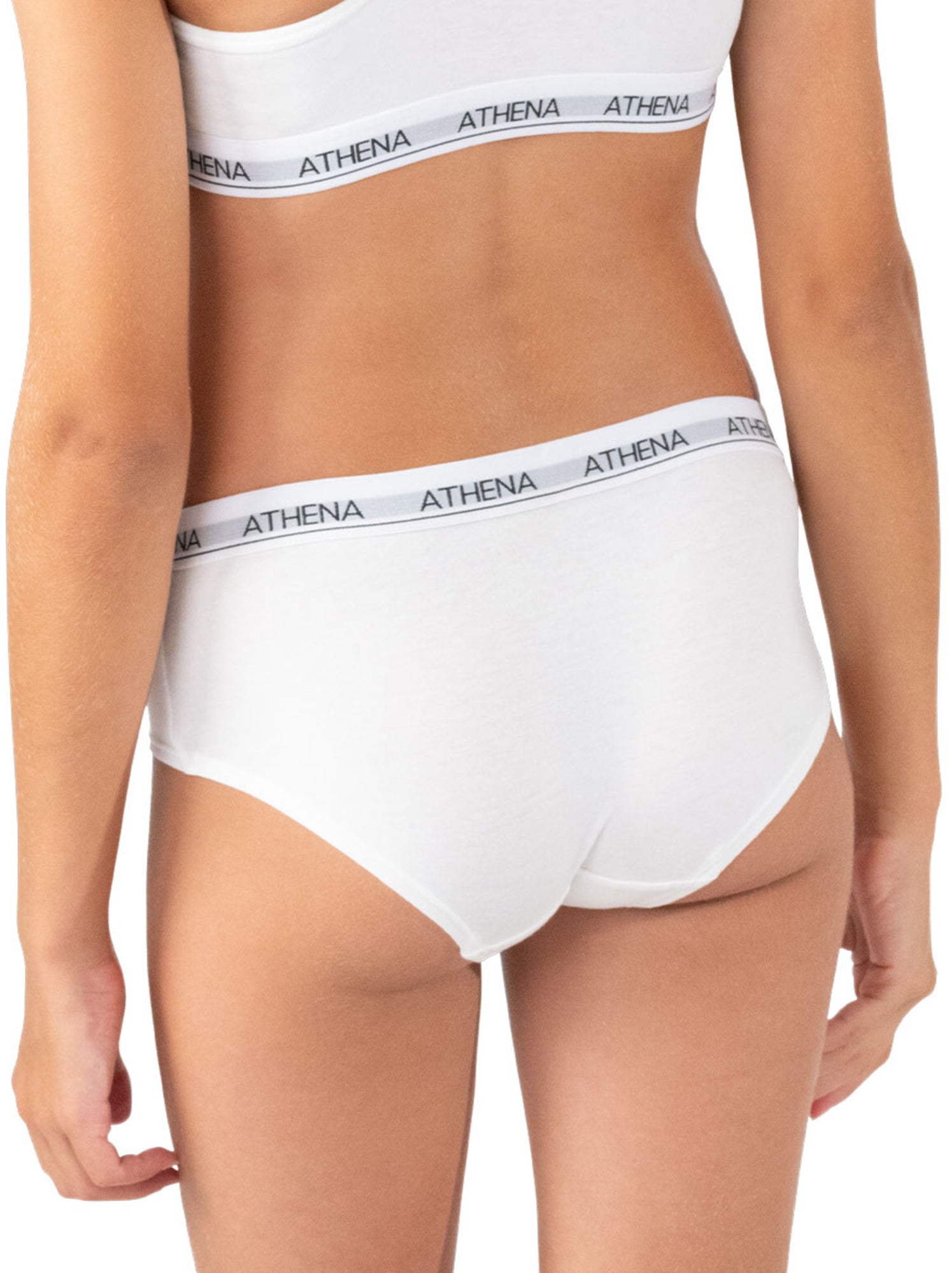 Lot de 2 culottes fille coton ultra doux athena - Blanc Gris