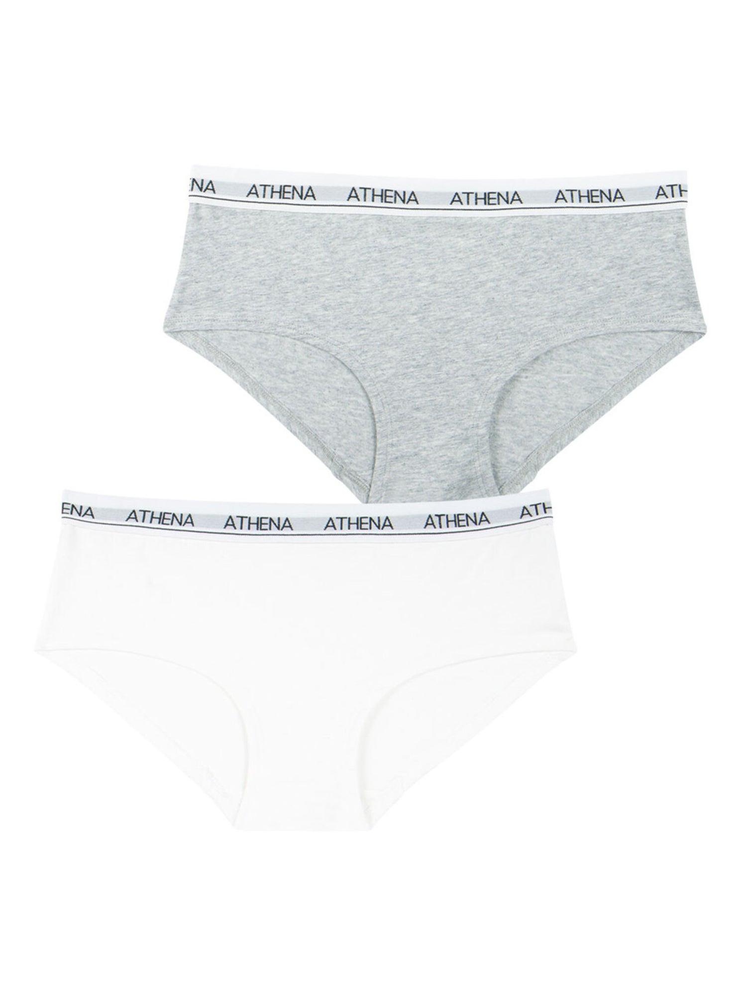 Lot de 2 culottes fille coton ultra doux athena - Blanc Gris