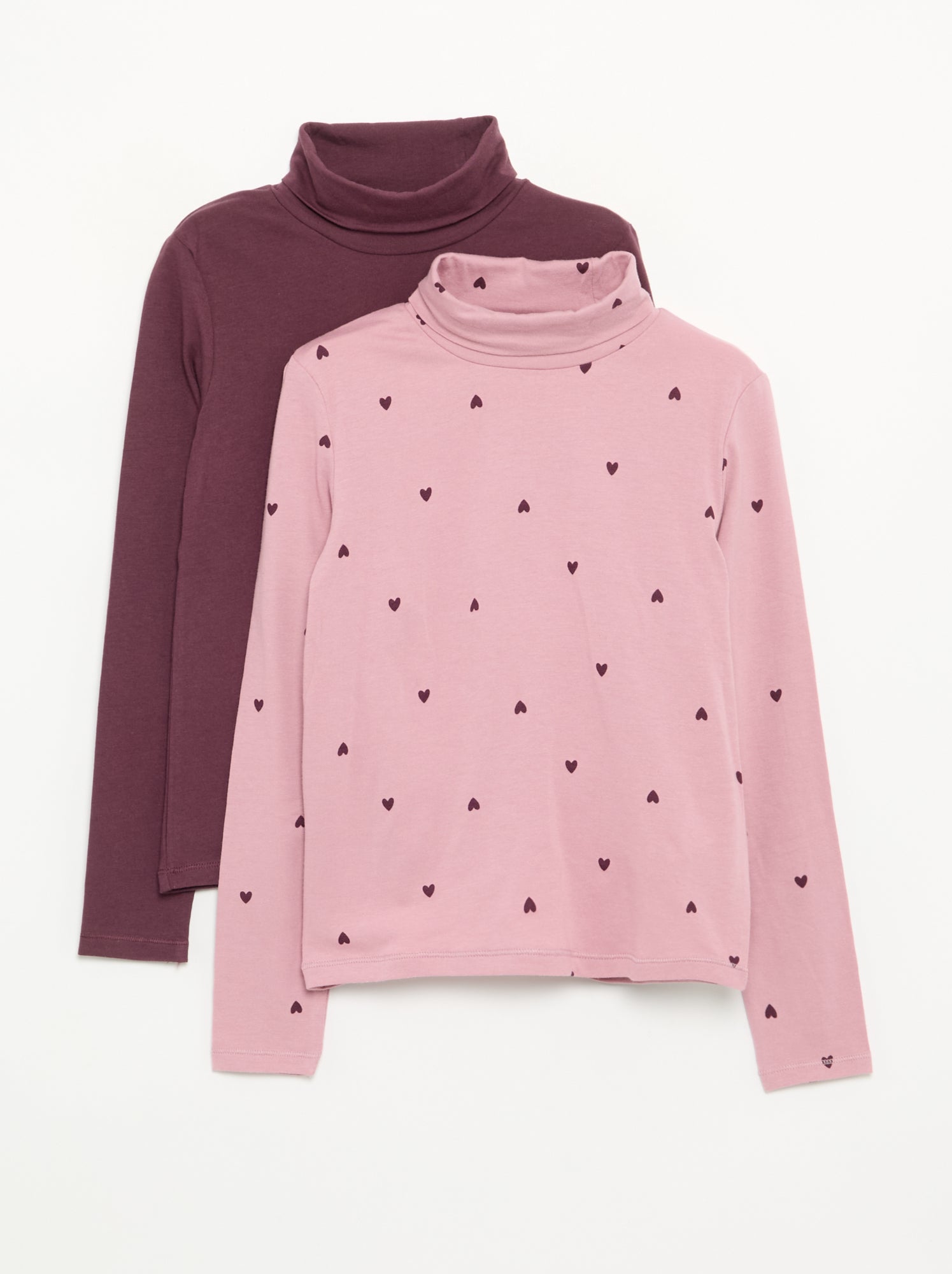 Lot de 2 sous-pulls à col roulé - Violet