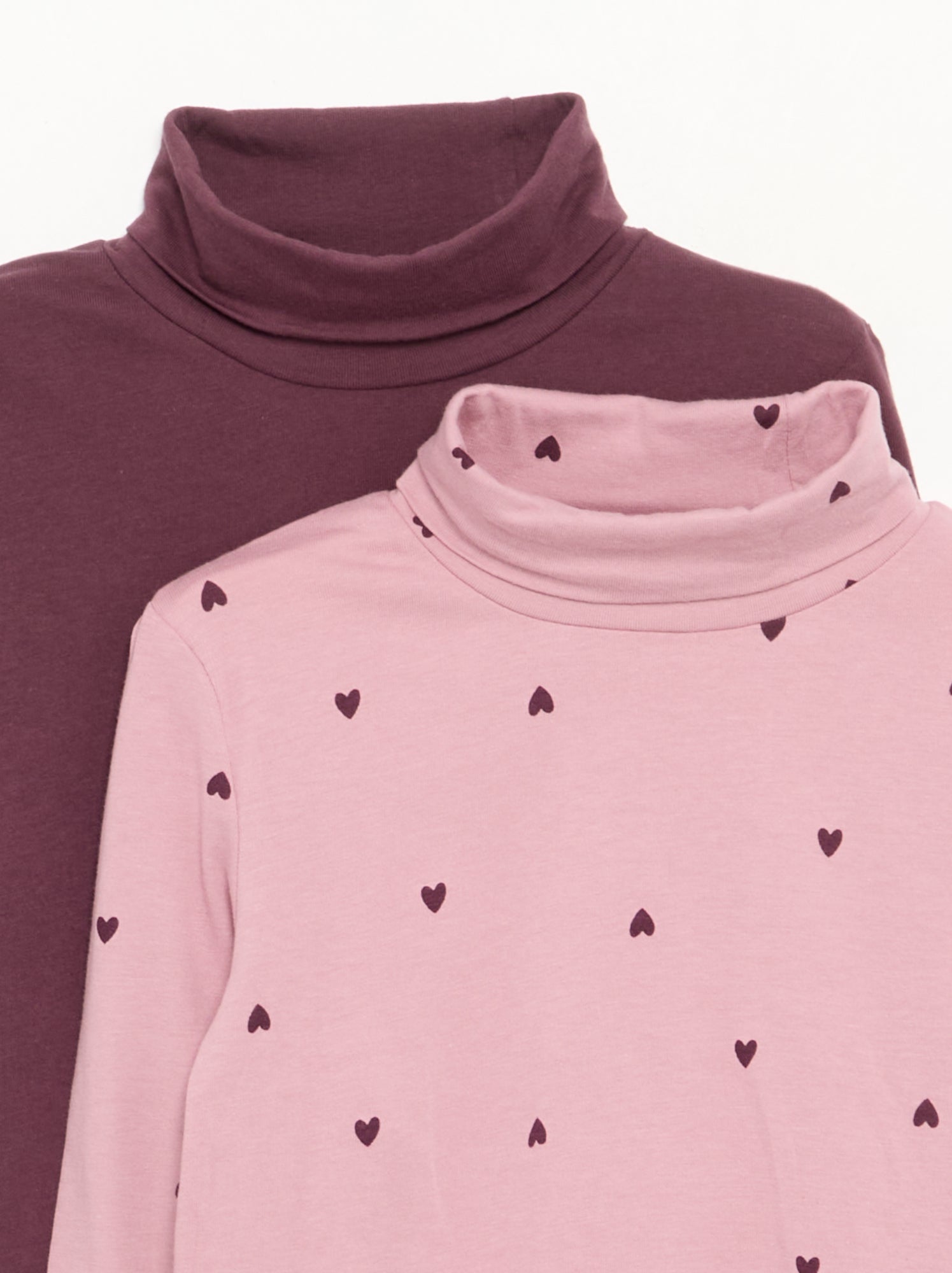 Lot de 2 sous-pulls à col roulé - Violet