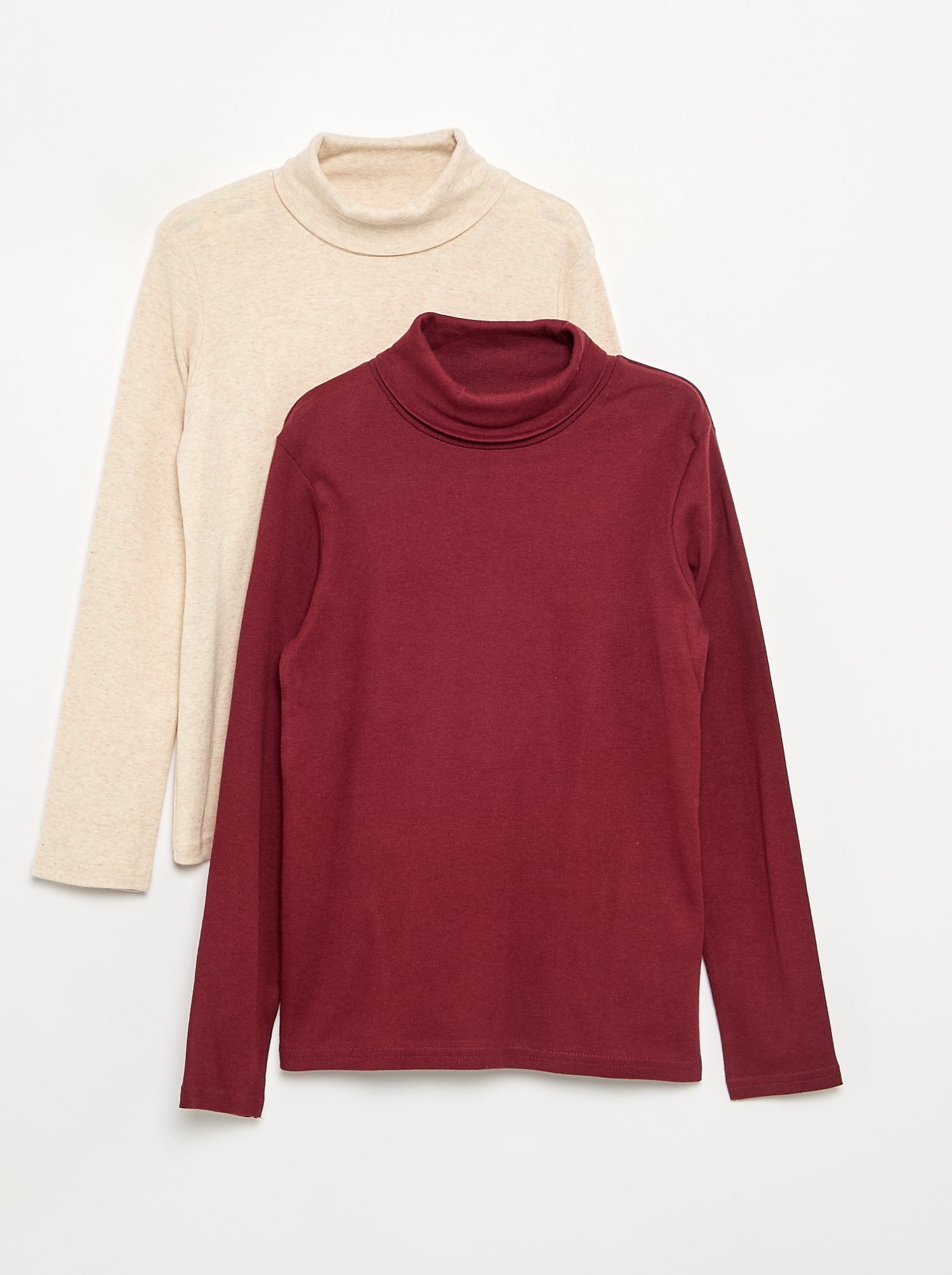 Lot de 2 sous-pulls unis - Rouge