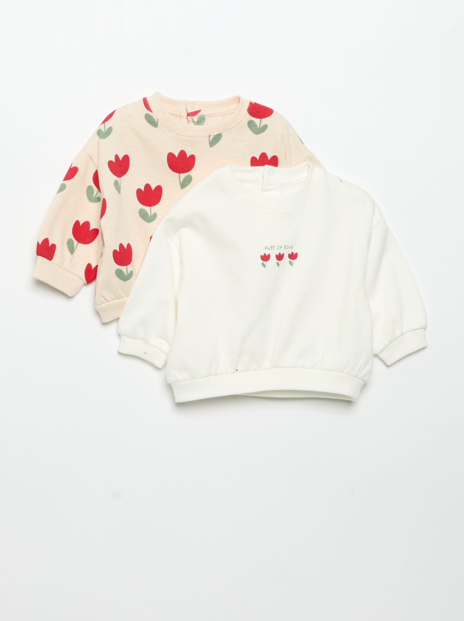 Lot de 2 sweat-shirts imprimés - Blanc (GDO35_3)