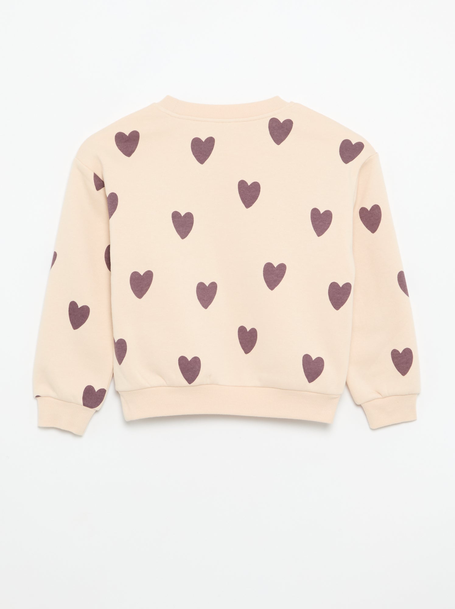Lot de 2 sweats : 1 uni et 1 imprimé all over - Beige