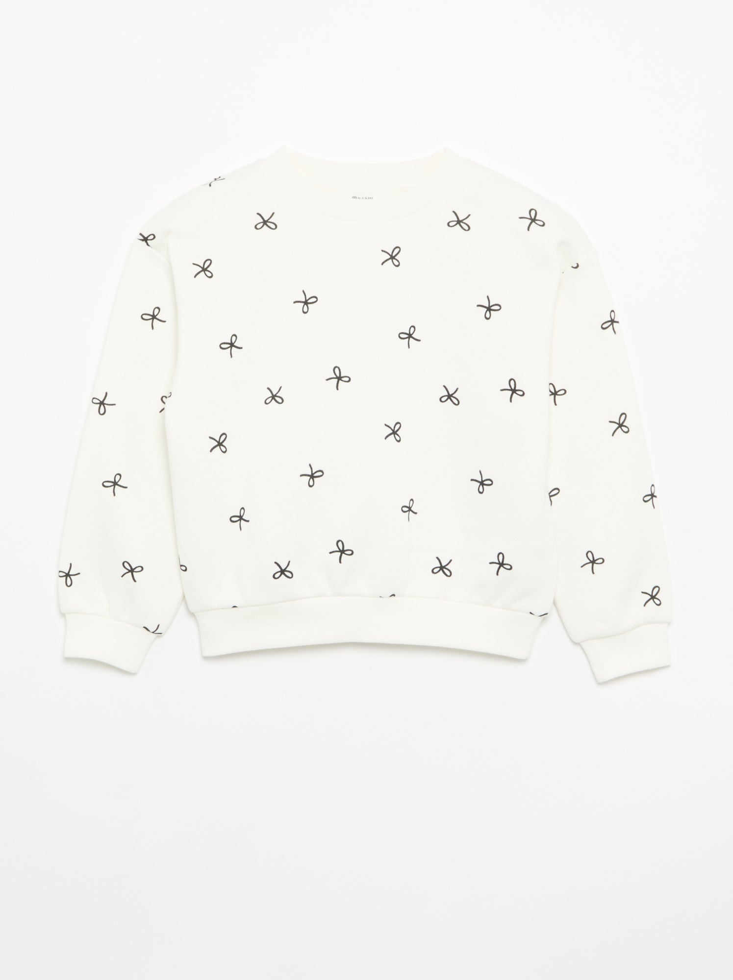 Lot de 2 sweats : 1 uni et 1 imprimé all over - Blanc