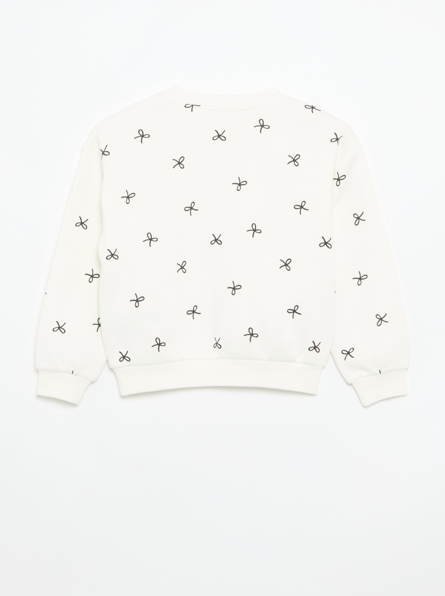 Lot de 2 sweats : 1 uni et 1 imprimé all over - Blanc
