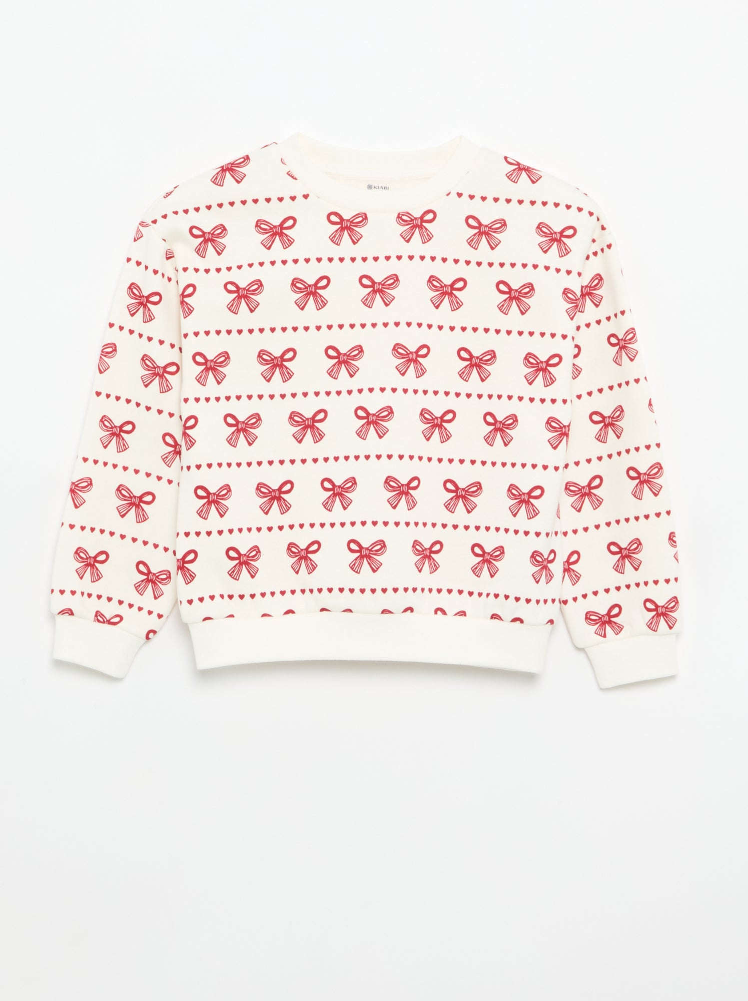 Lot de 2 sweats : 1 uni et 1 imprimé all over - Rouge