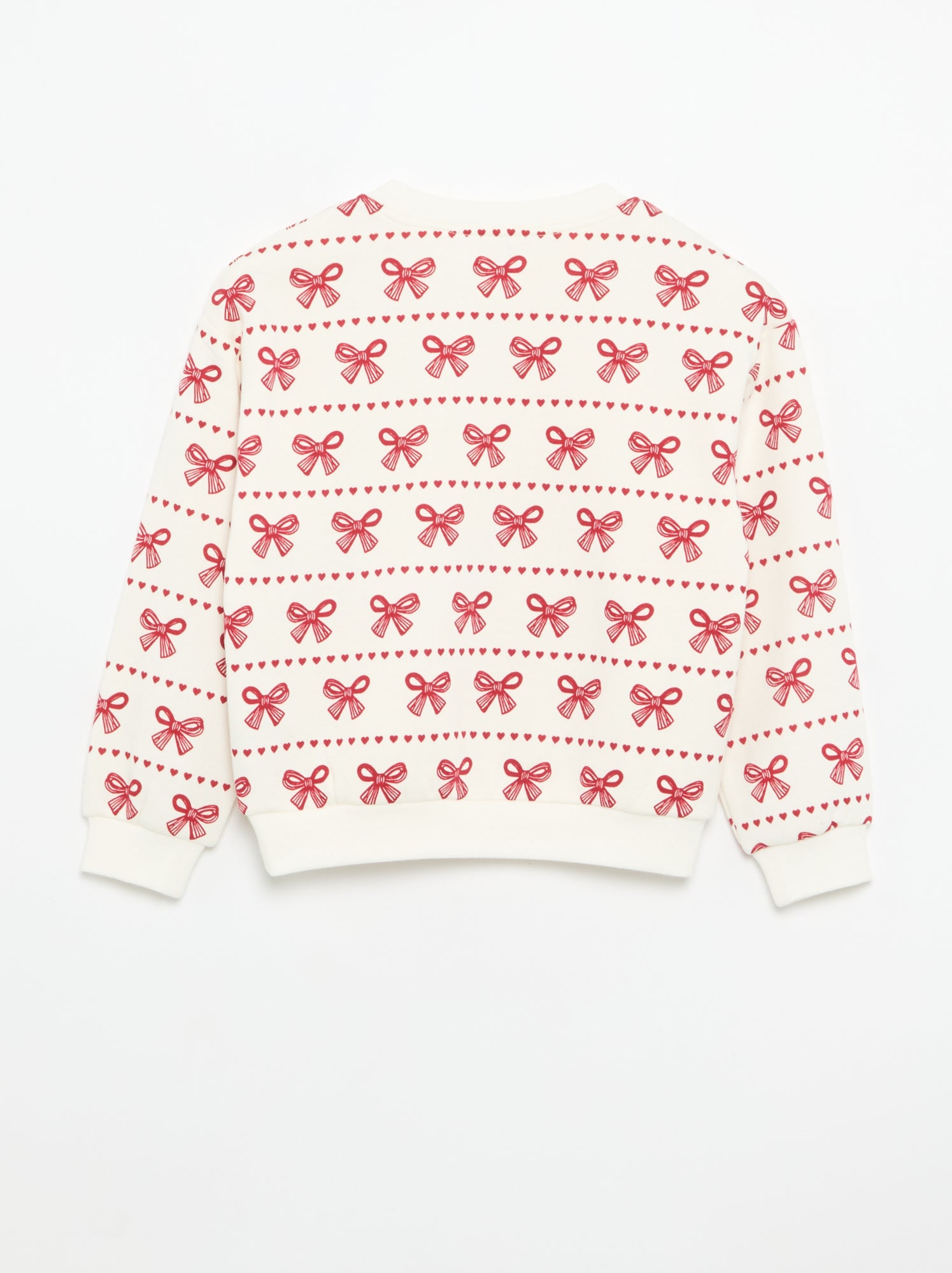 Lot de 2 sweats : 1 uni et 1 imprimé all over - Rouge