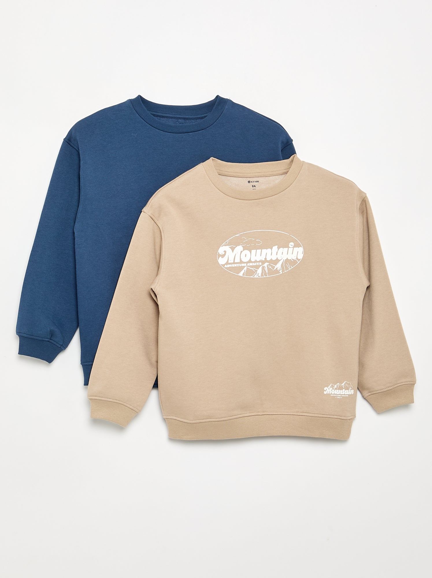 Lot de 2 sweats à manches longues - Beige (GJP17_4)
