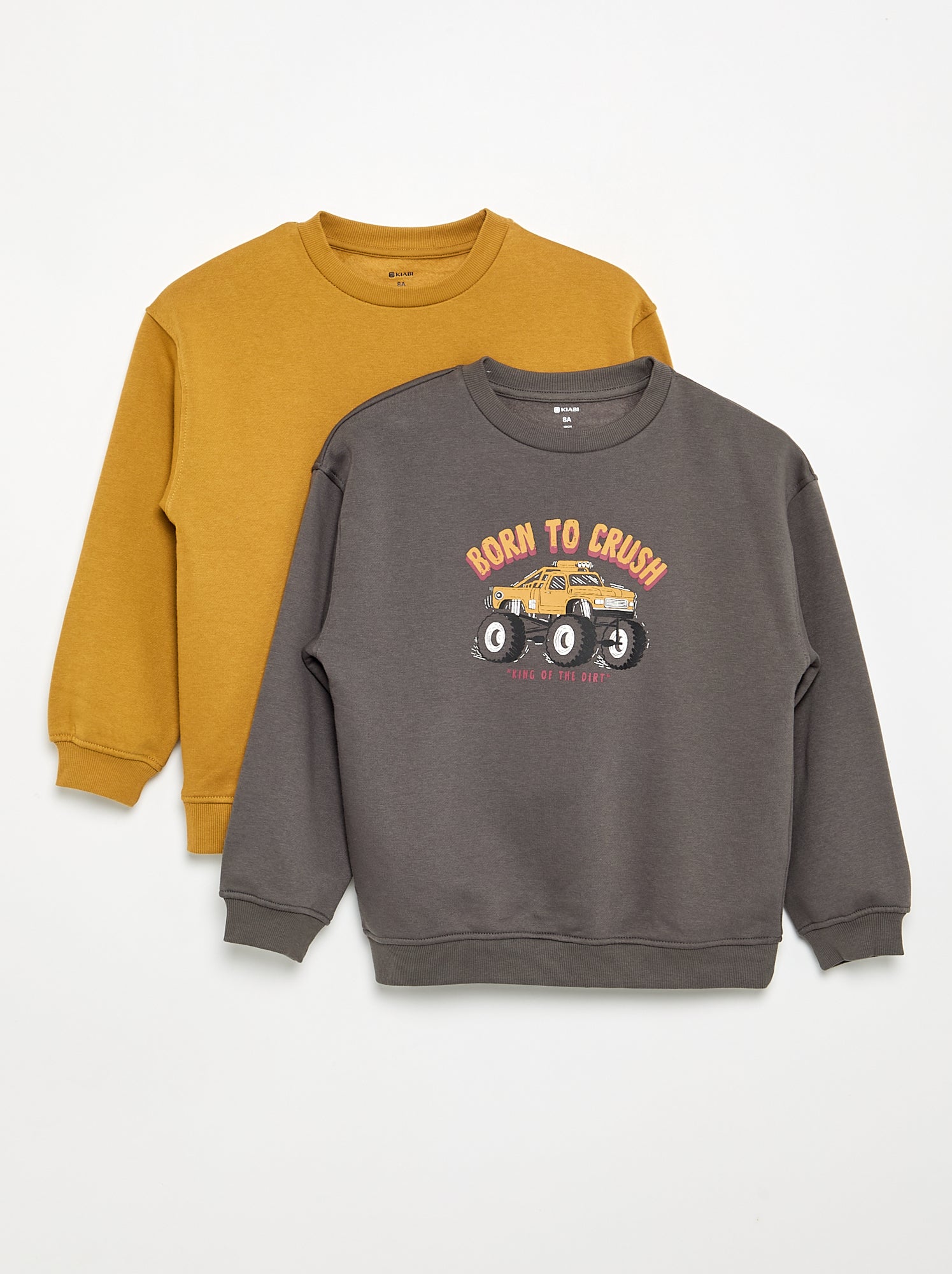 Lot de 2 sweats à manches longues - Gris