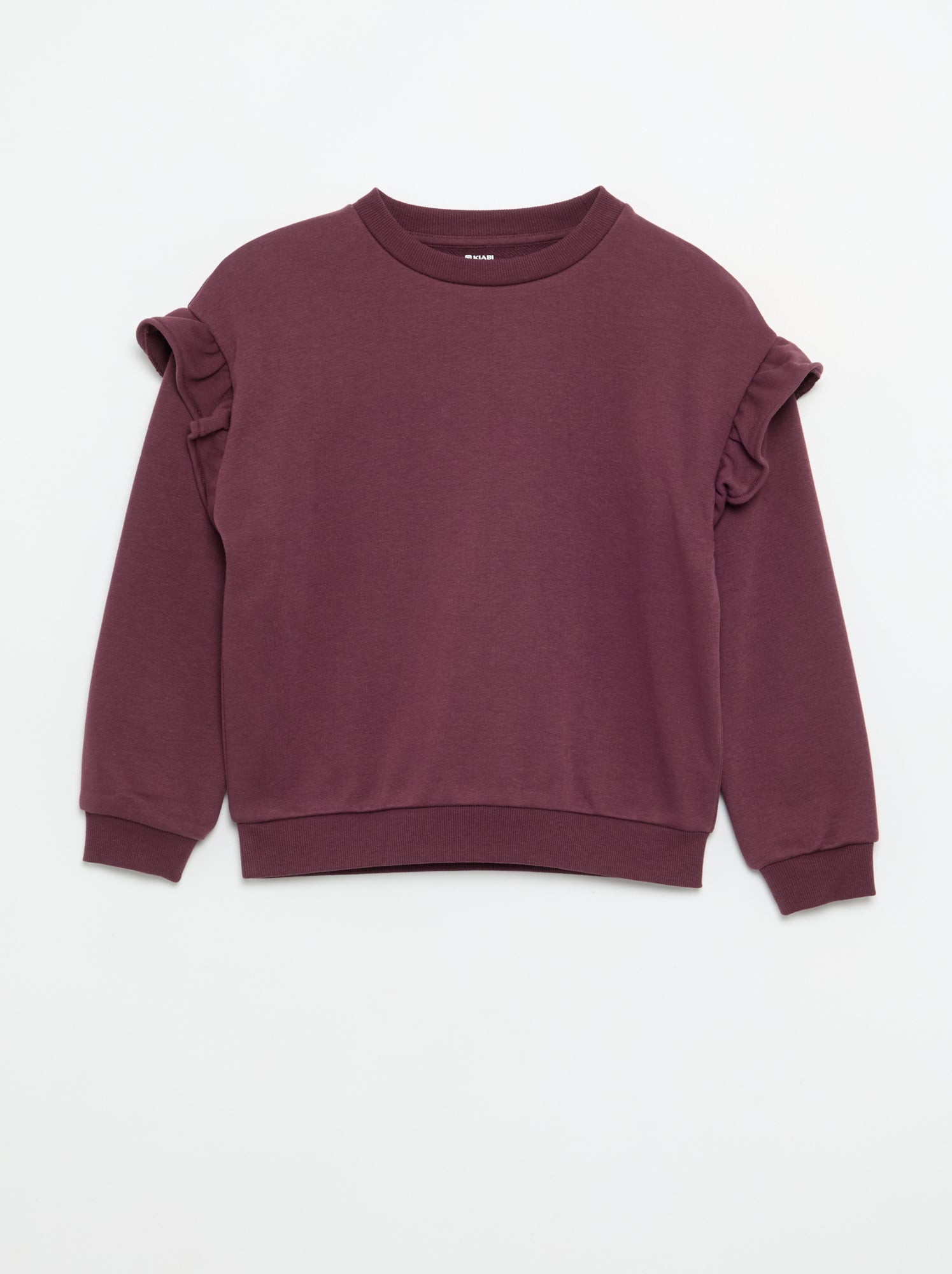 Lot de 2 sweats avec volants aux épaules - Violet