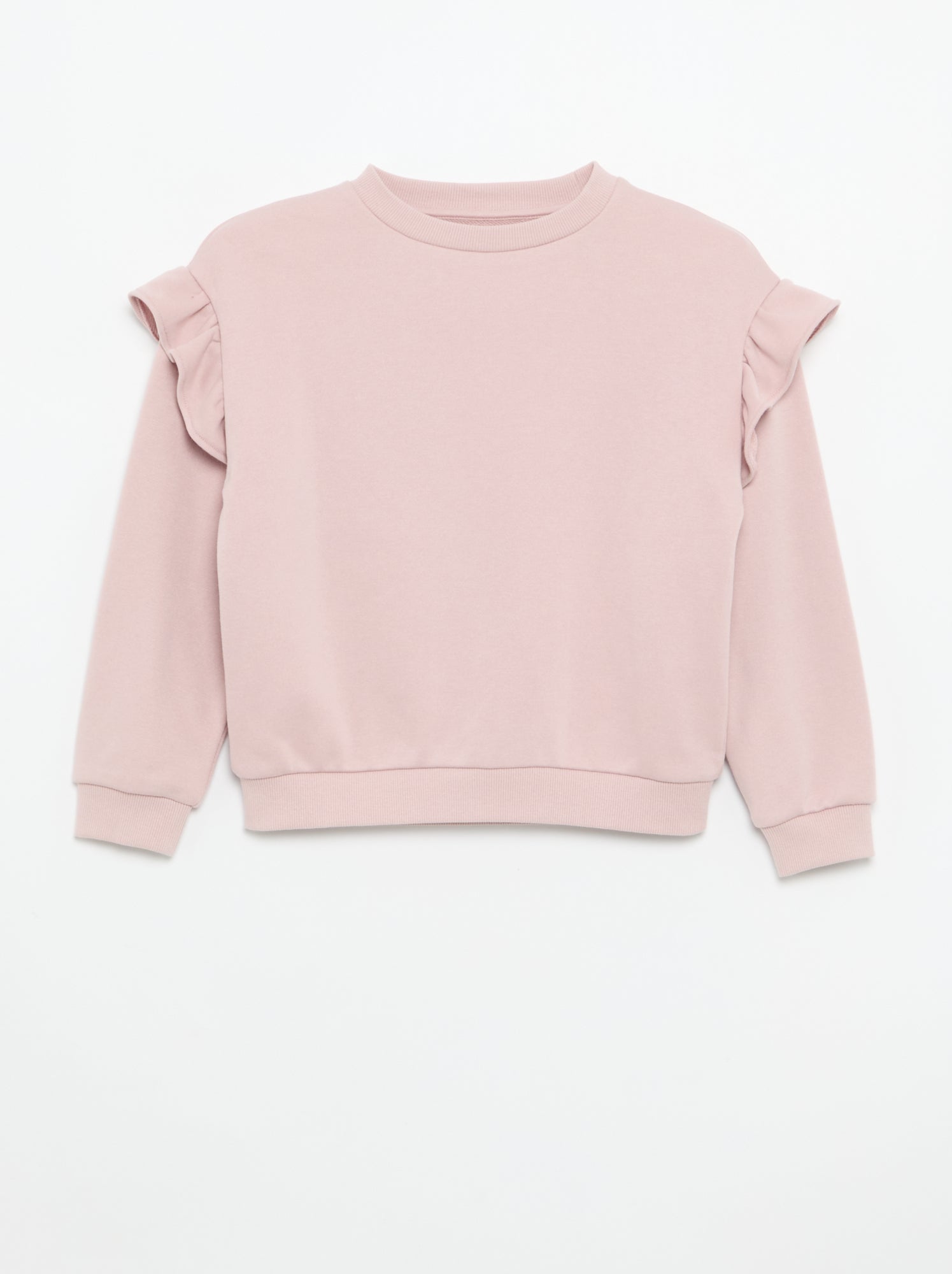 Lot de 2 sweats avec volants aux épaules - Violet