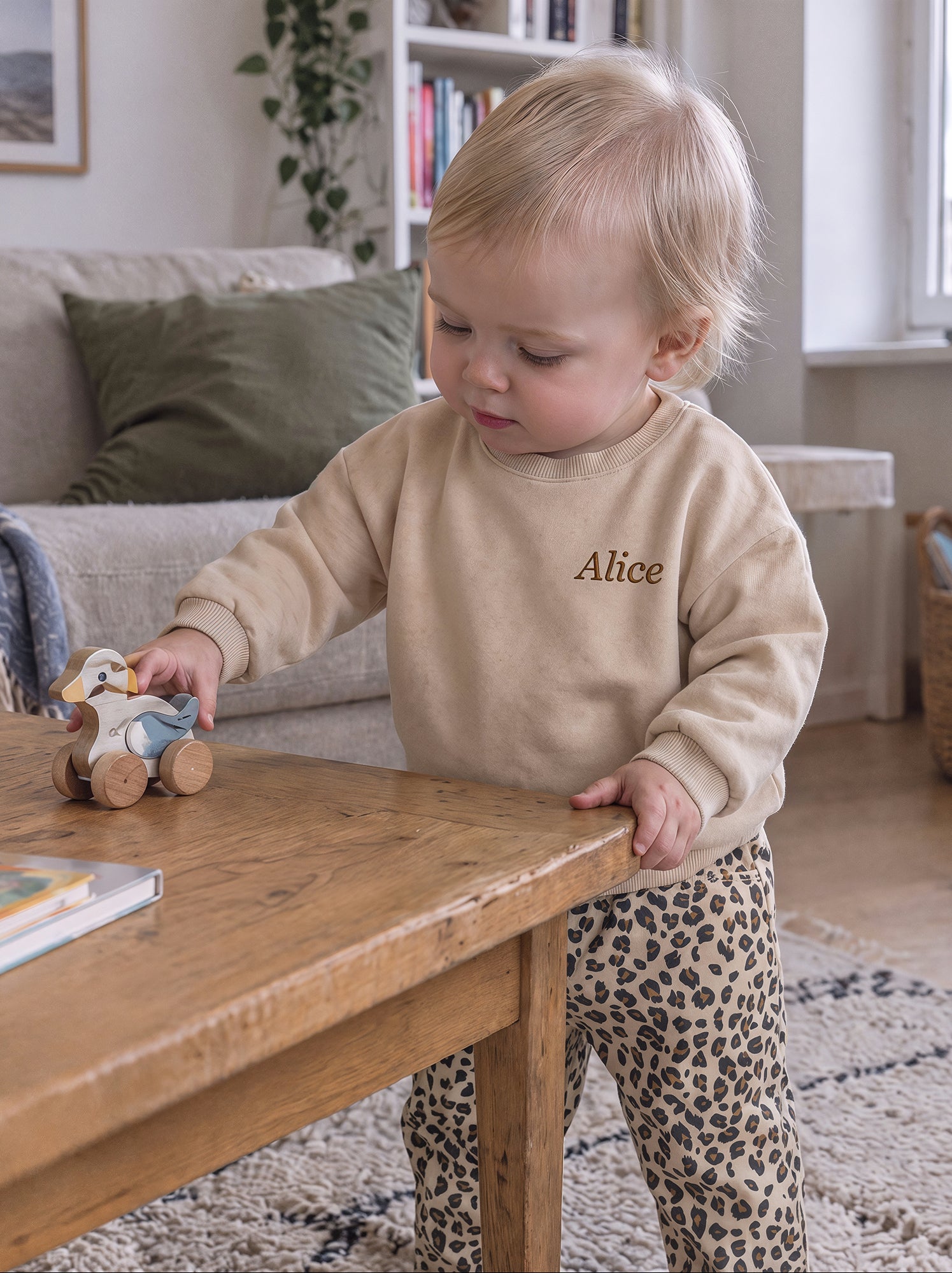 Lot de 2 sweats en molleton - Beige