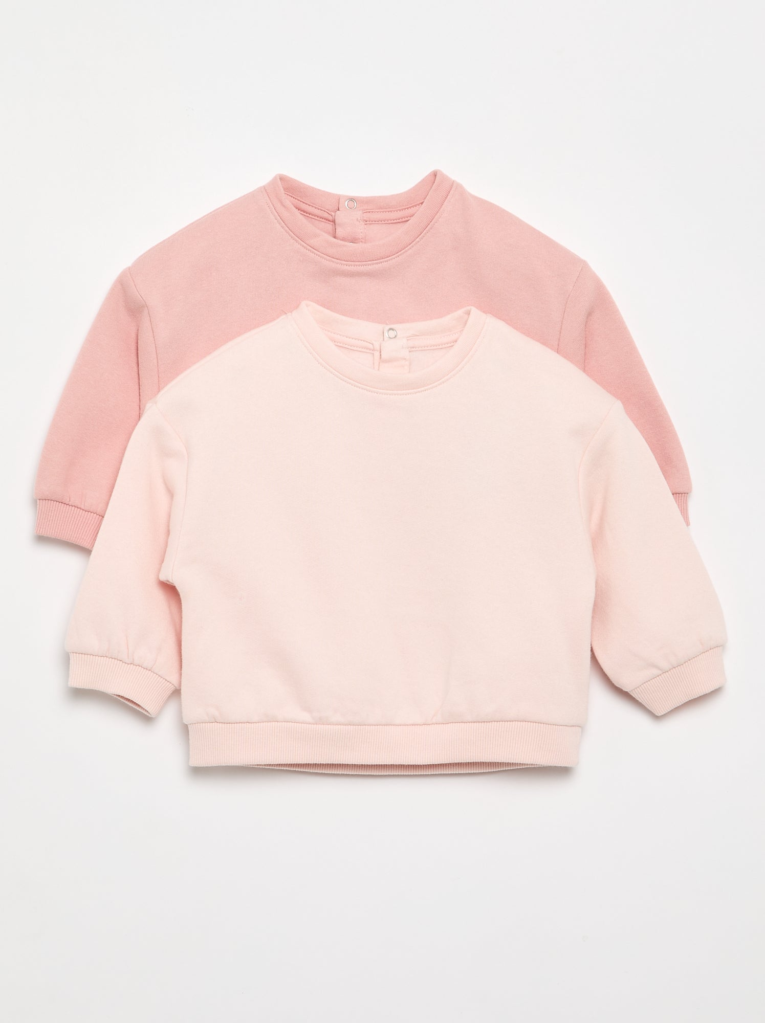 Lot de 2 sweats en molleton - Rose