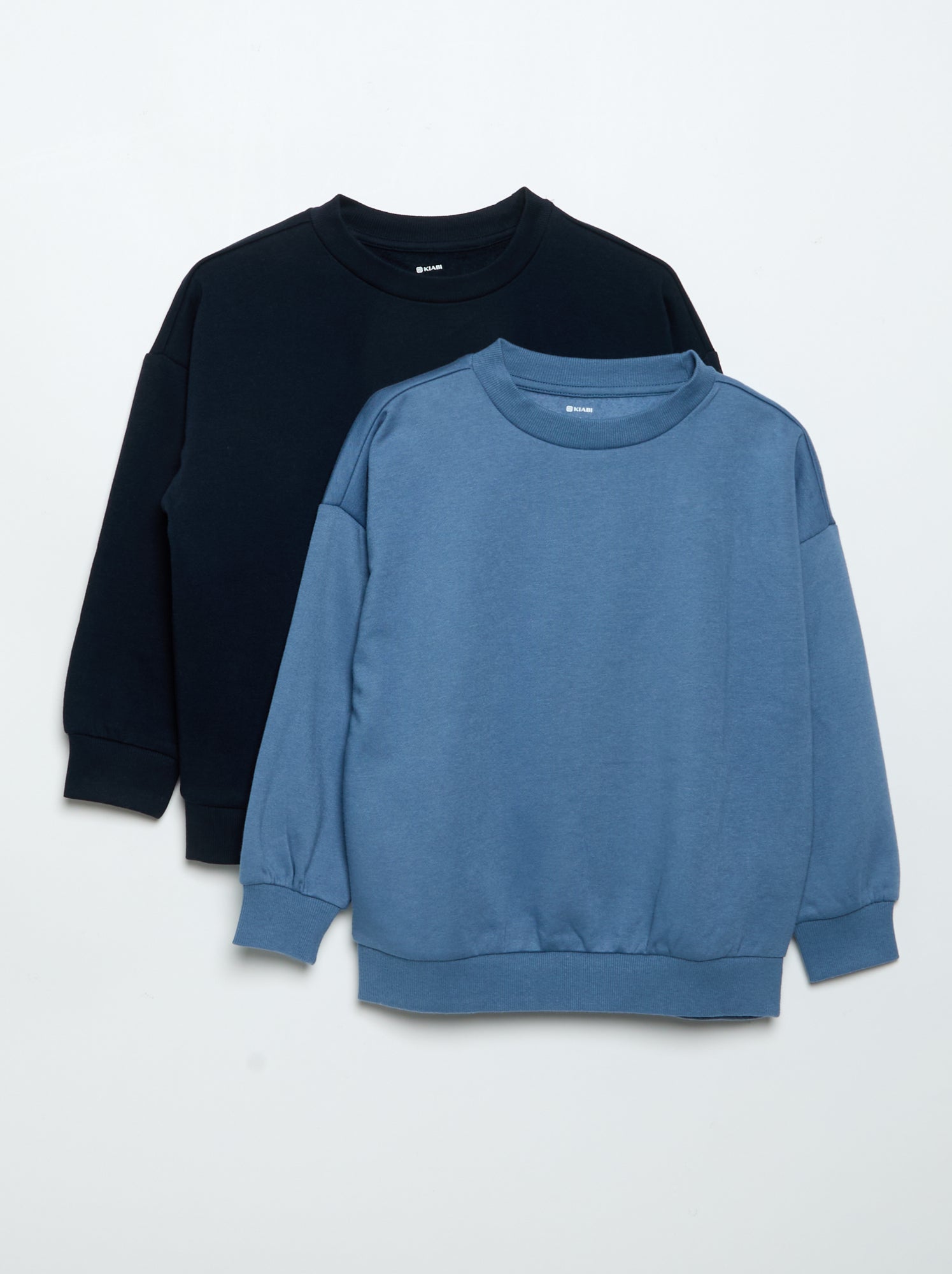 Lot de 2 sweats unis - Bleu