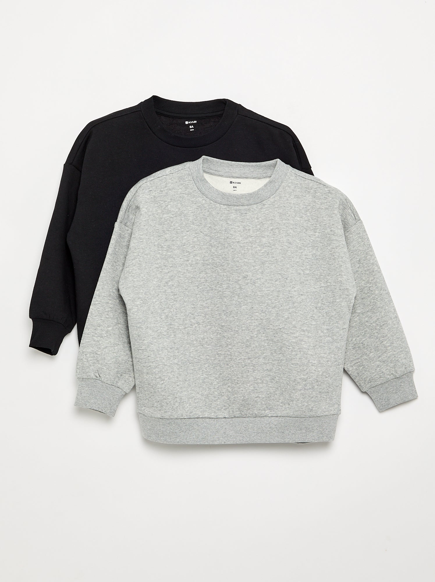 Lot de 2 sweats unis - Gris
