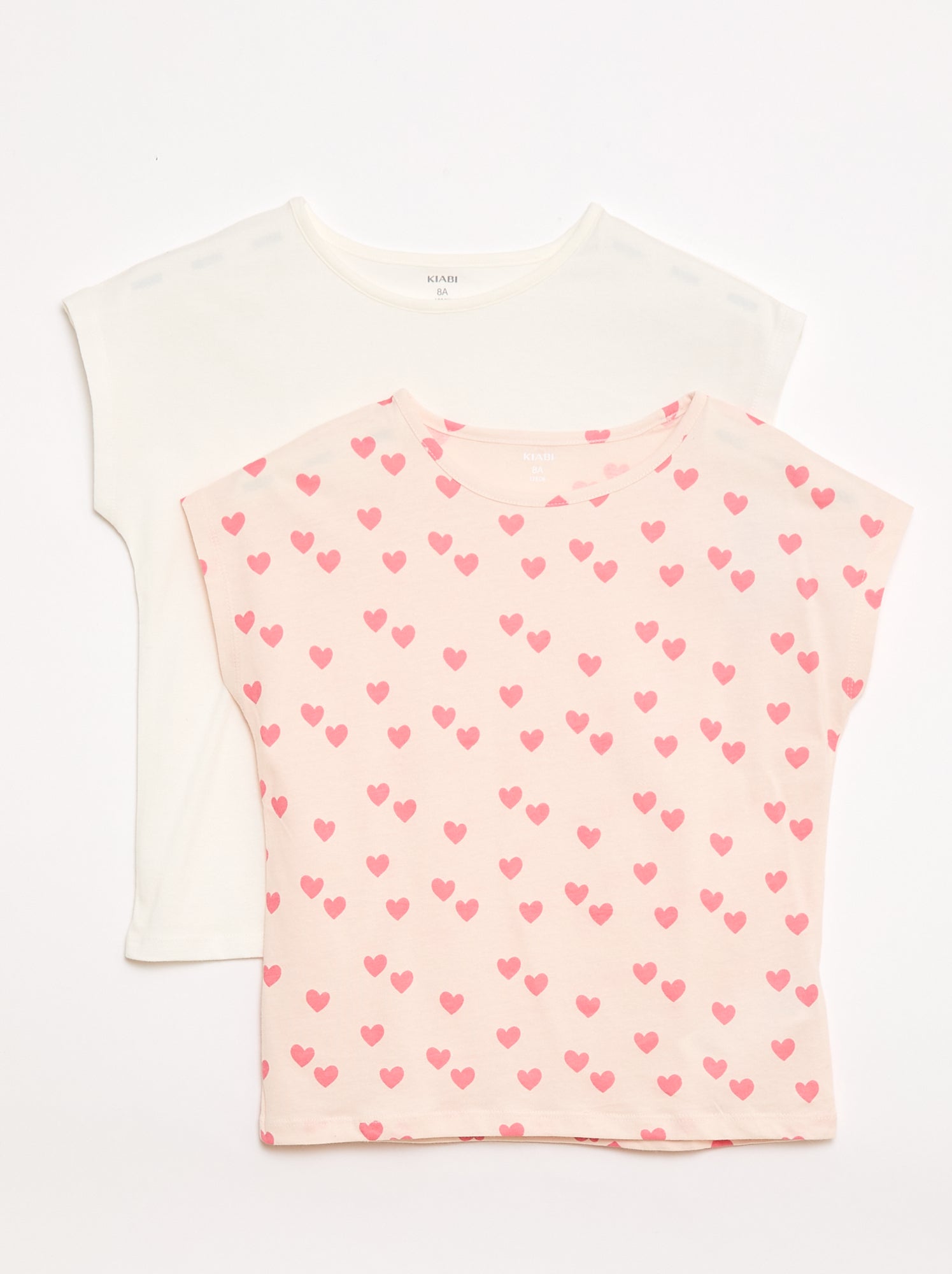 Lot de 2 t-shirts à manches courtes - 2 pièces - Rose