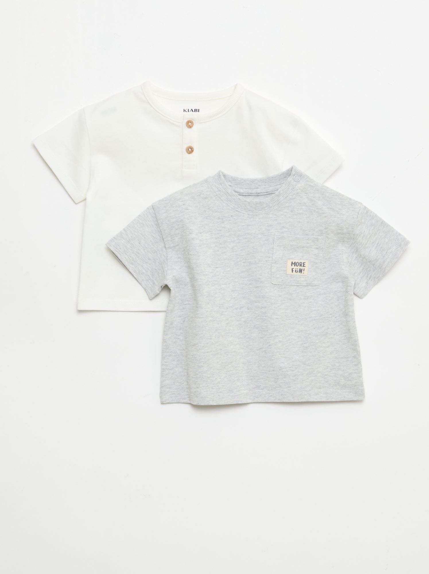 Lot de 2 T-shirts à manches courtes - Blanc