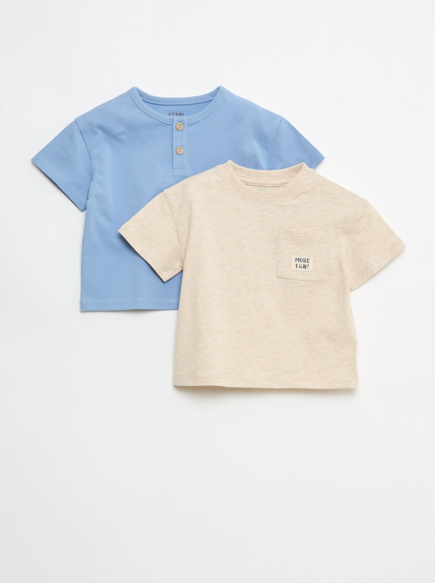 Lot de 2 T-shirts à manches courtes - Bleu