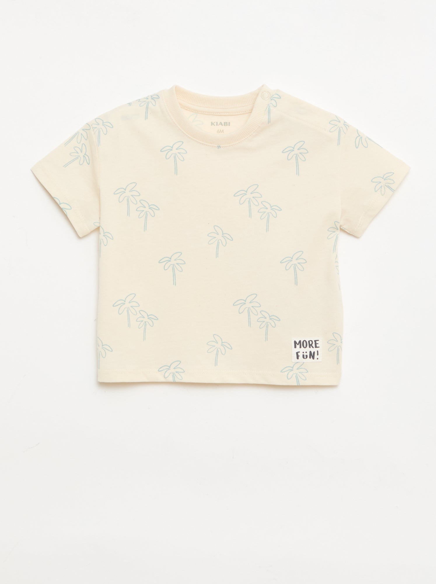 Lot de 2 T-shirts à manches courtes en jersey de coton - Beige