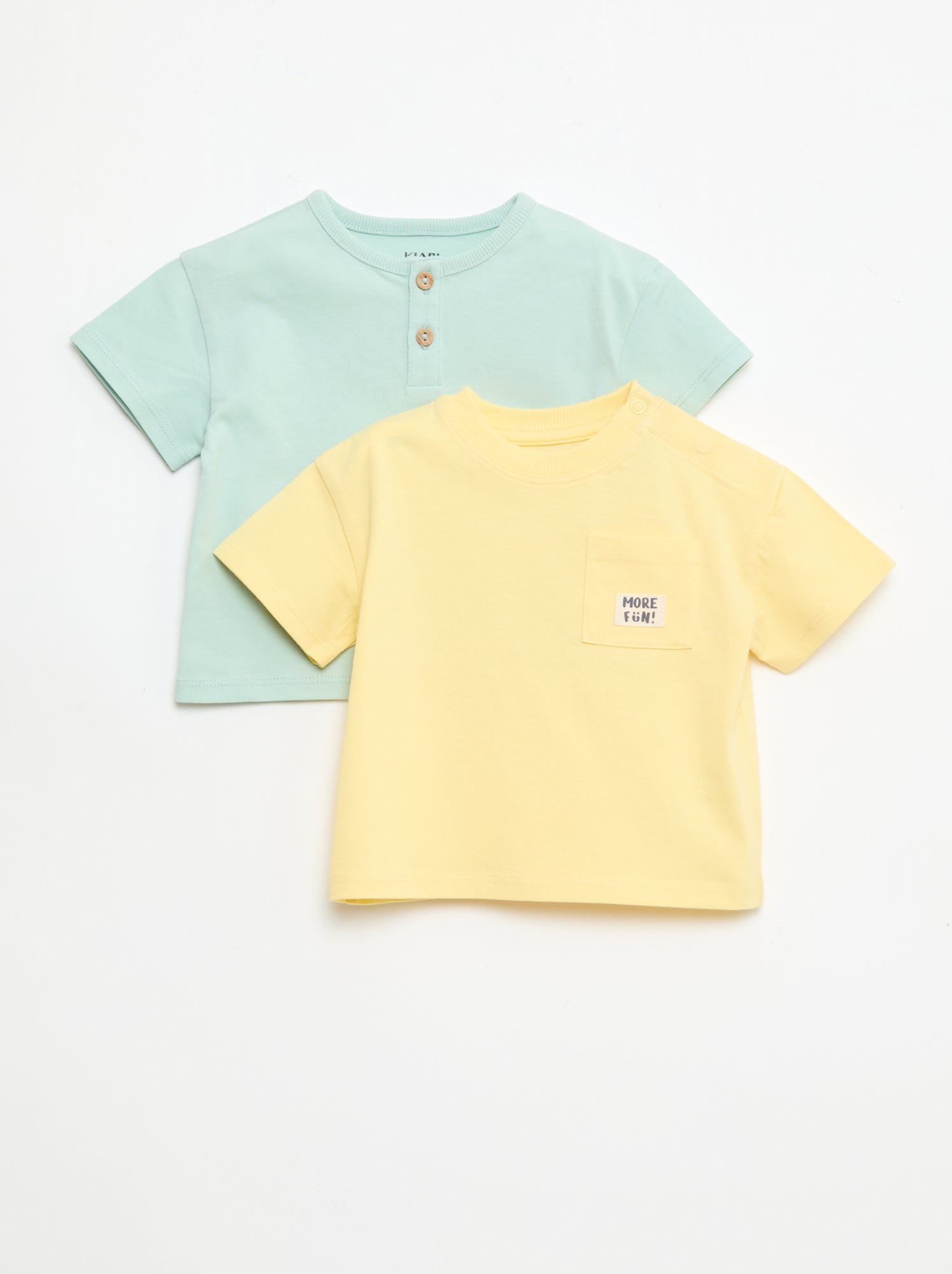 Lot de 2 T-shirts à manches courtes - Jaune