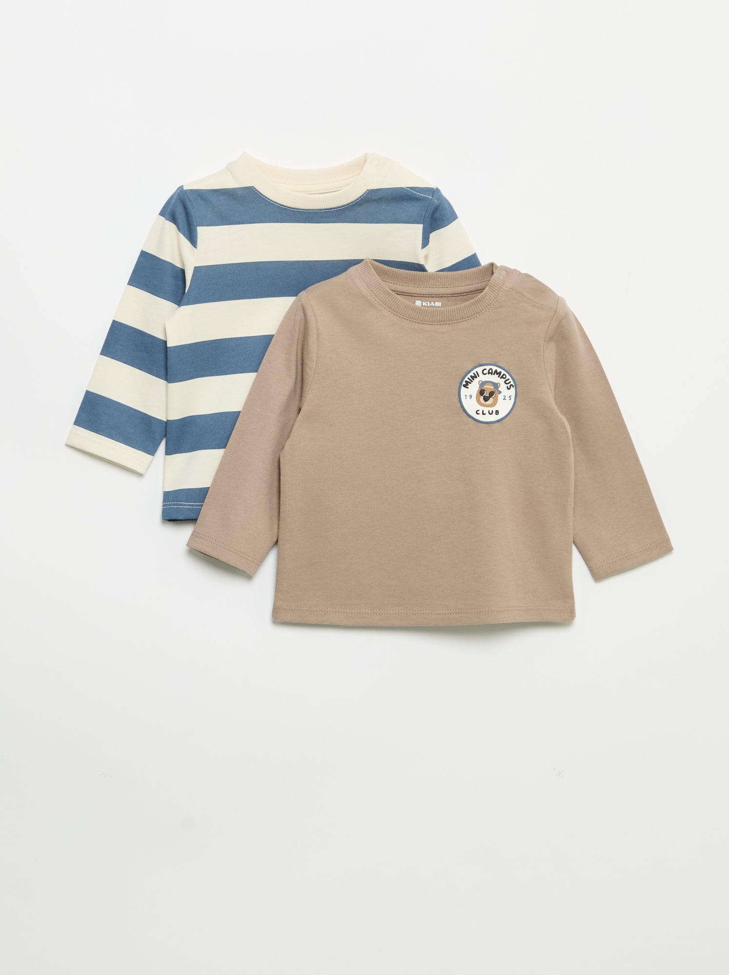 Lot de 2 T-shirts à manches longues - Bleu
