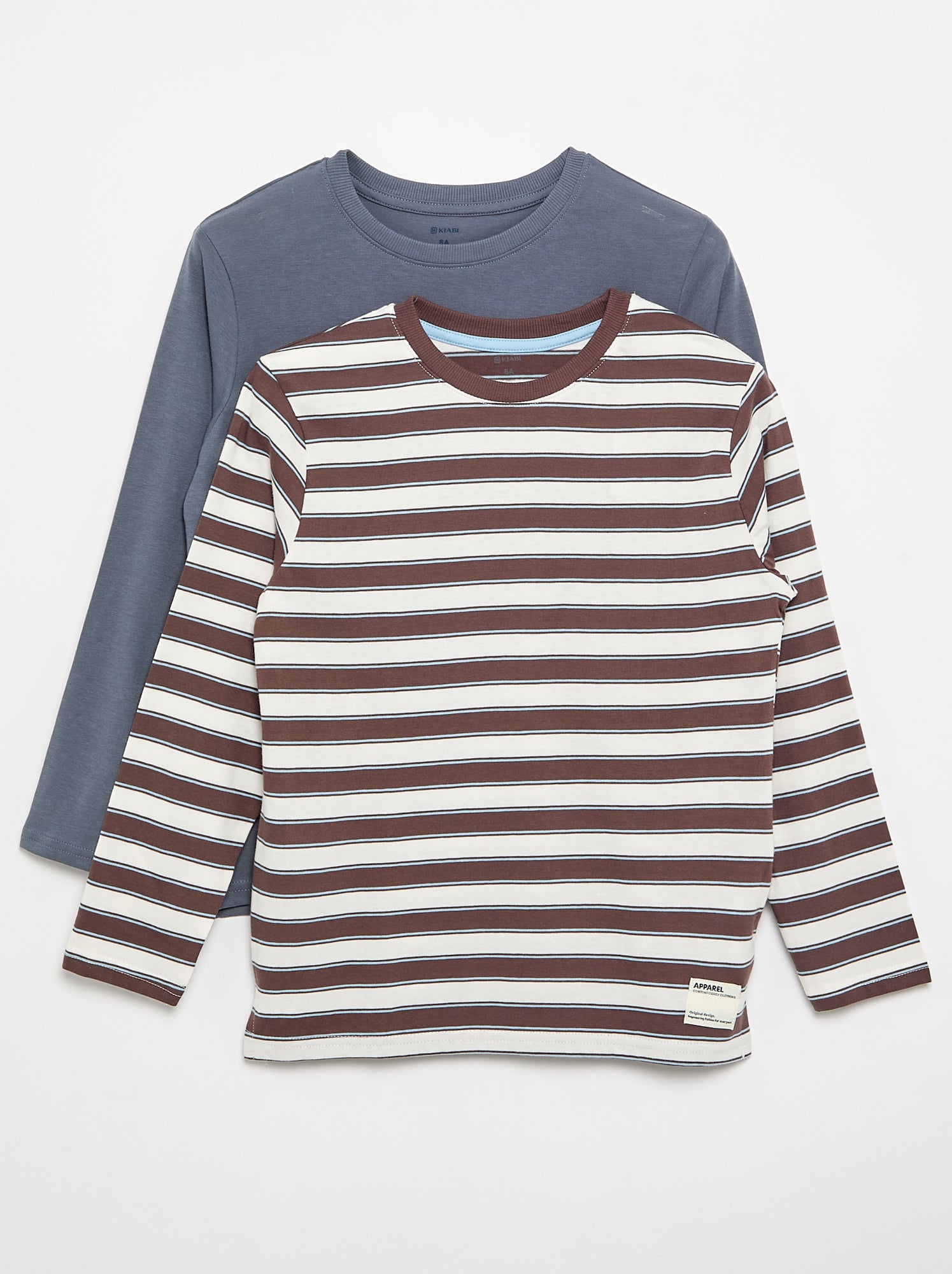 Lot de 2 T-shirts à manches longues - Marron