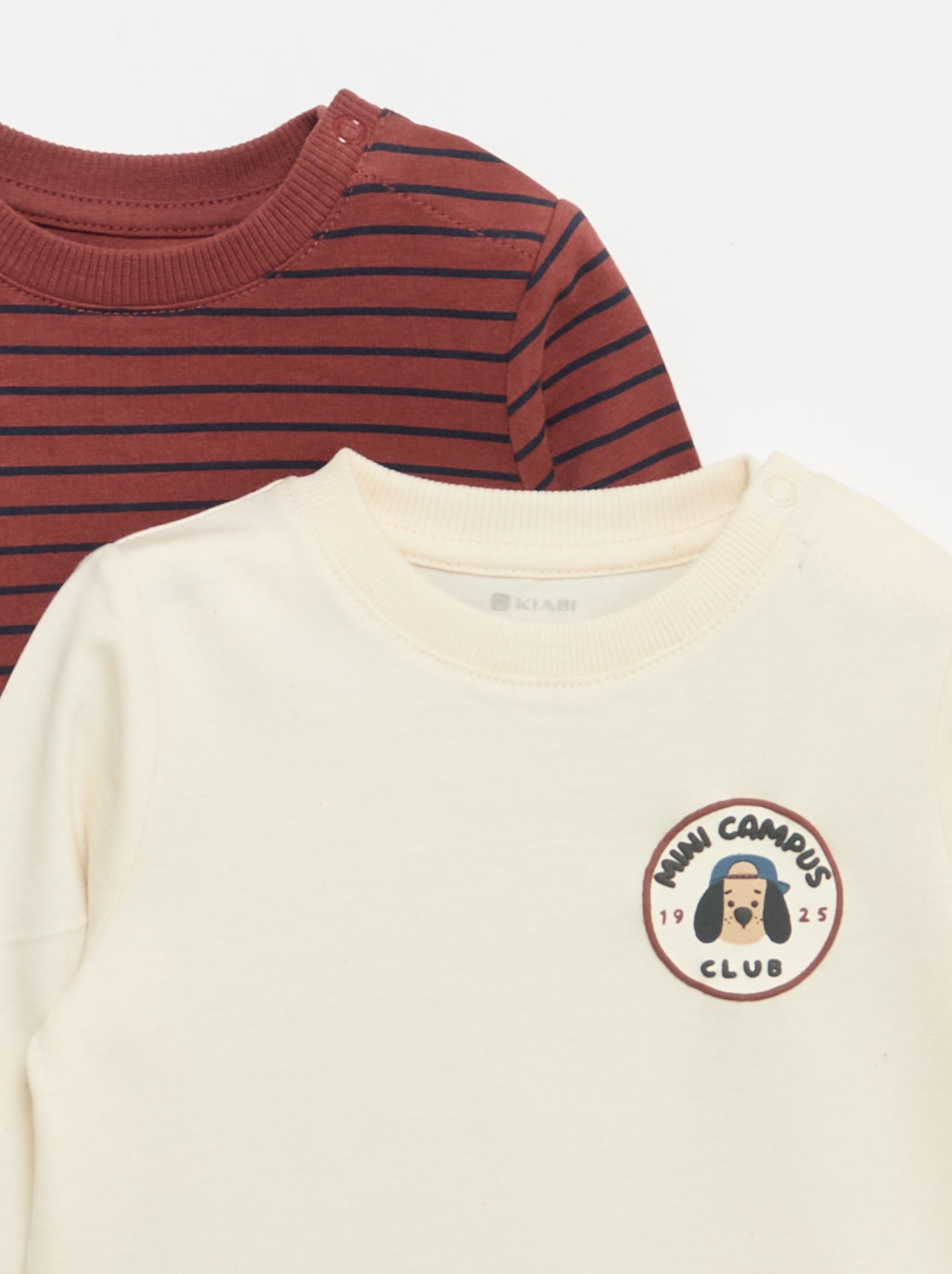 Lot de 2 T-shirts à manches longues - Marron