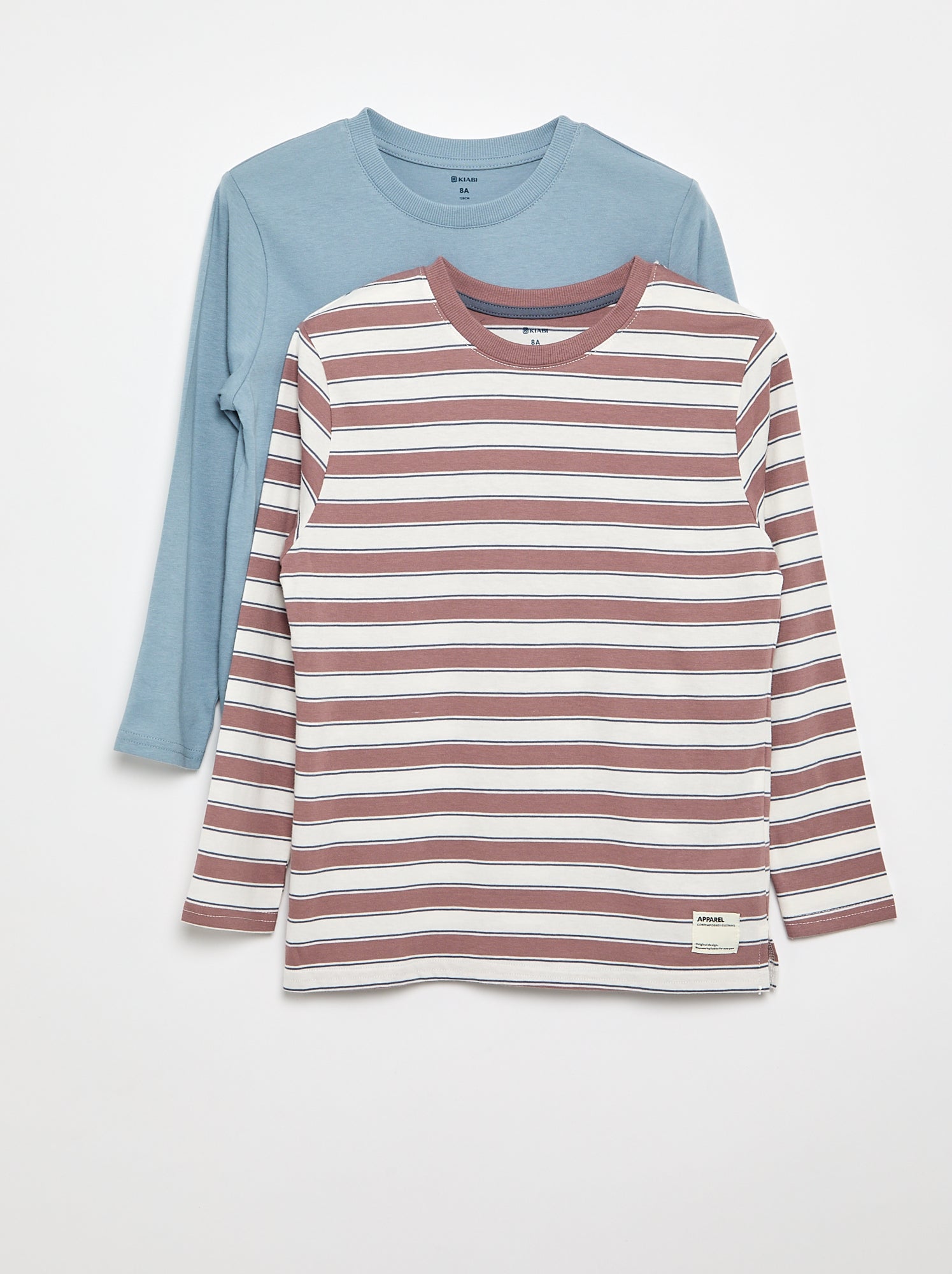 Lot de 2 T-shirts à manches longues - Rose