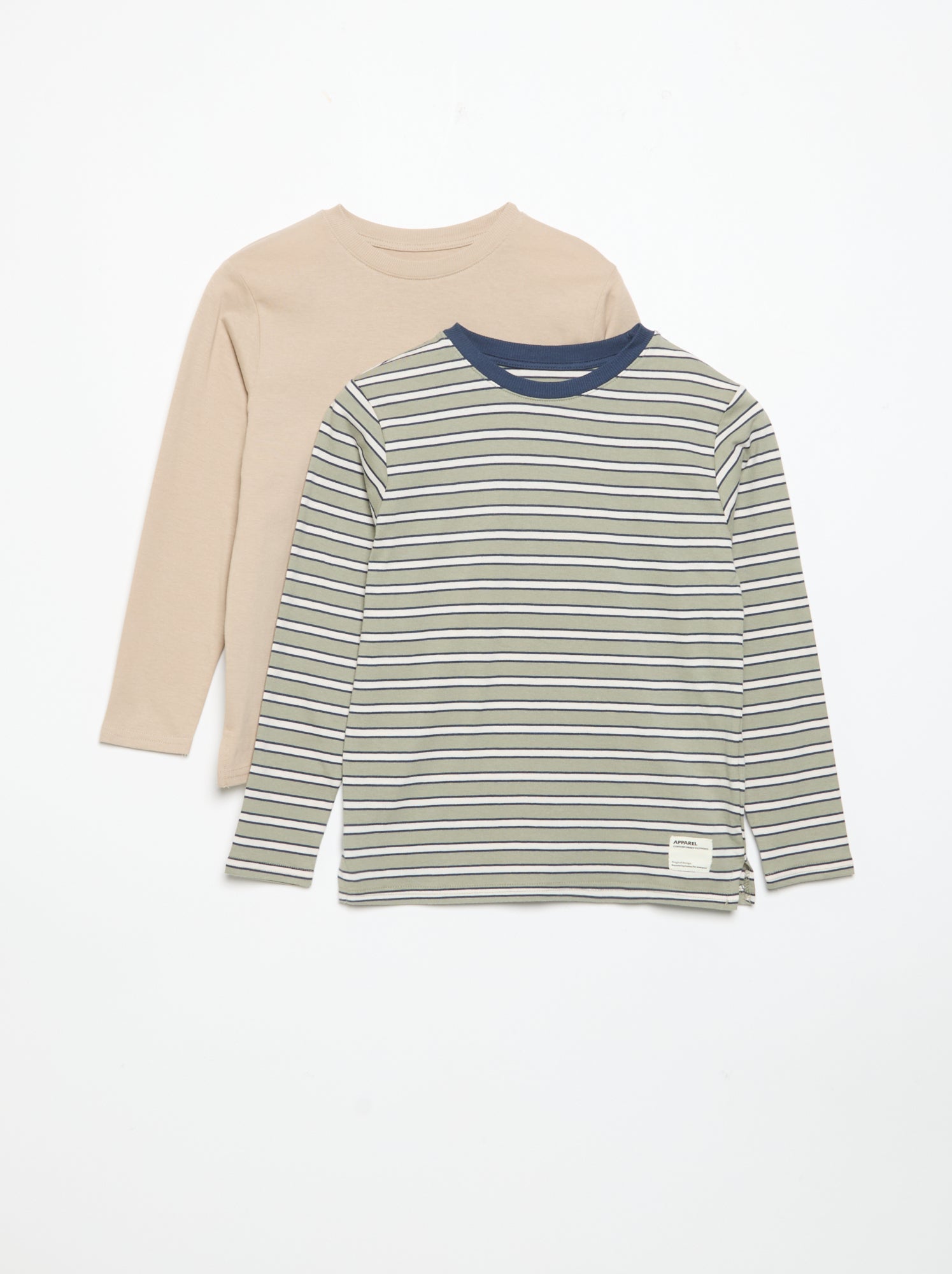 Lot de 2 T-shirts à manches longues - Vert (GDP43_9)
