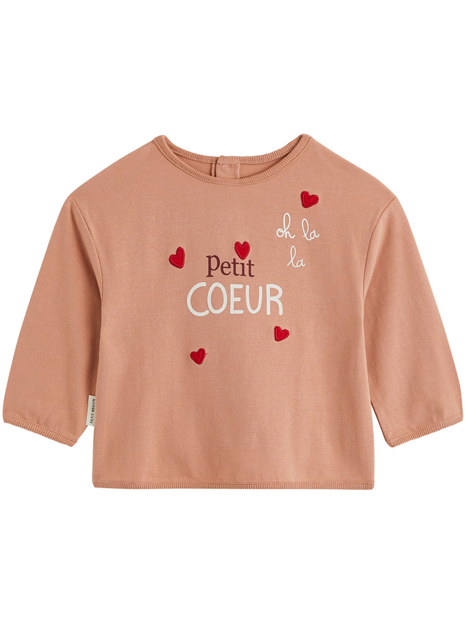 Lot de 2 t-shirts bébé manches longues aimée - Rose