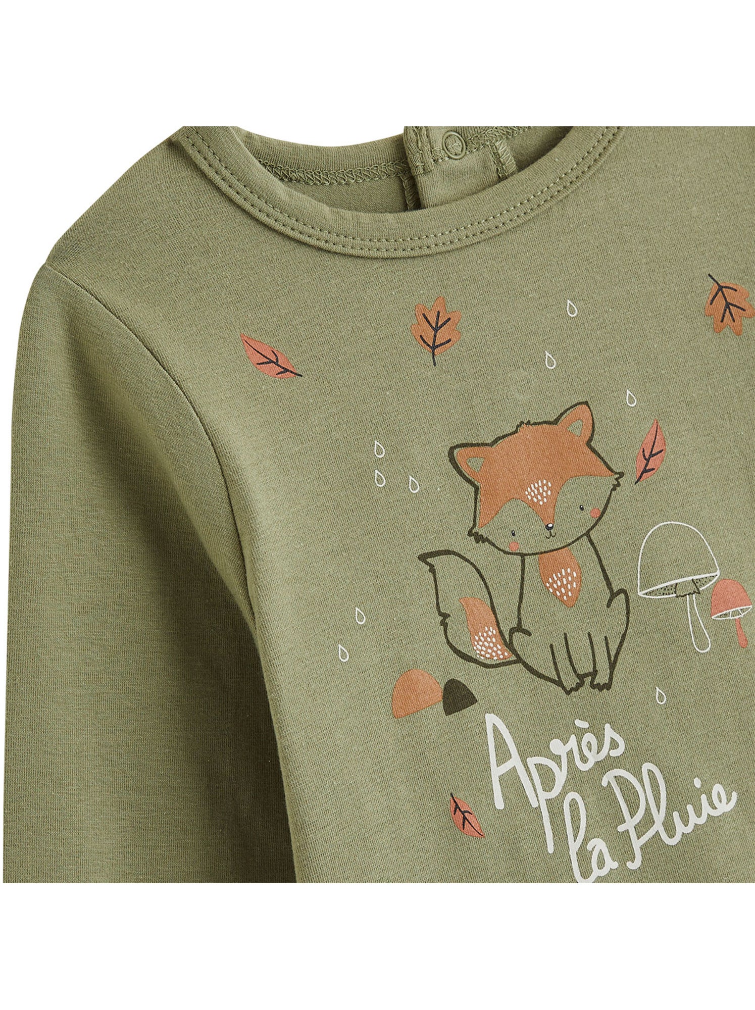 Lot de 2 t-shirts bébé manches longues ginkgo - Vert