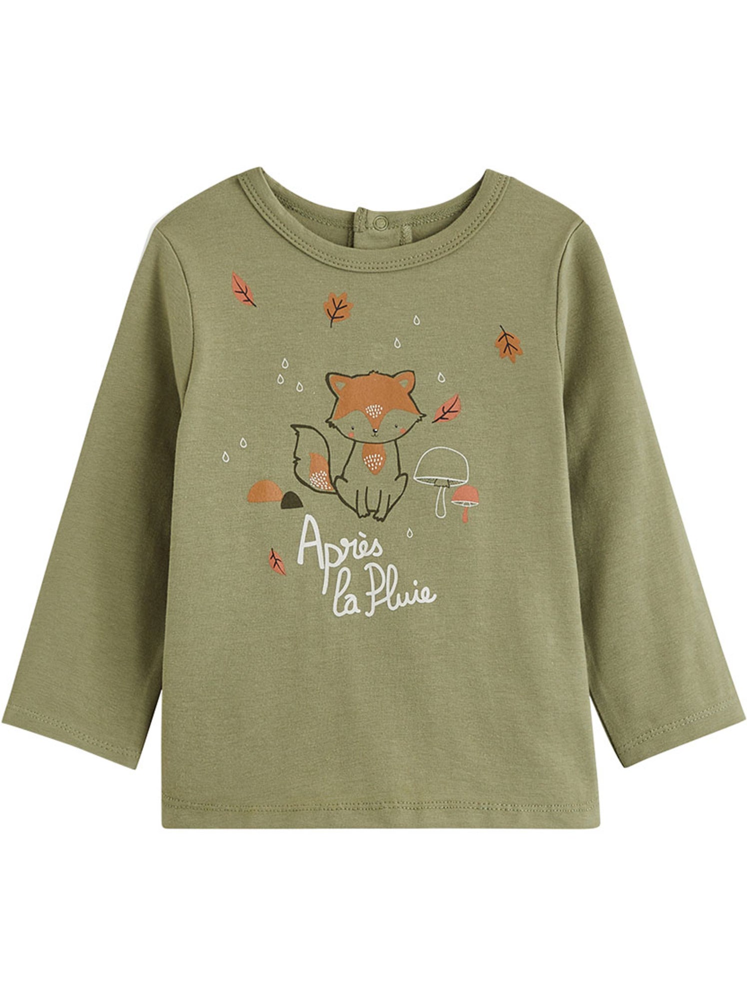 Lot de 2 t-shirts bébé manches longues ginkgo - Vert