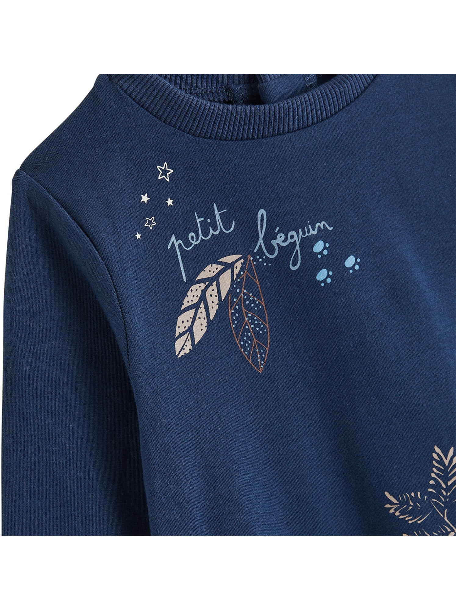Lot de 2 t-shirts bébé manches longues mathéo - Bleu