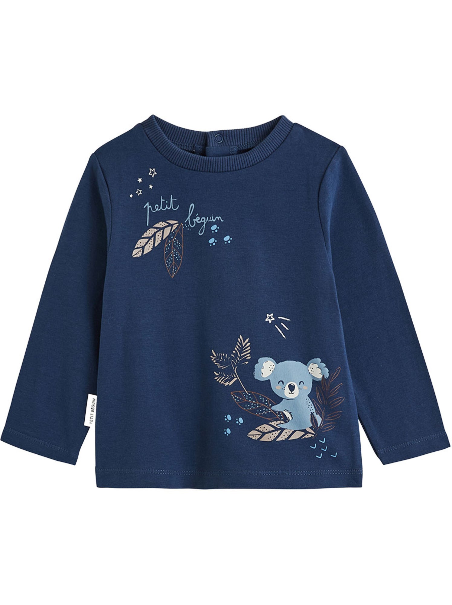 Lot de 2 t-shirts bébé manches longues mathéo - Bleu