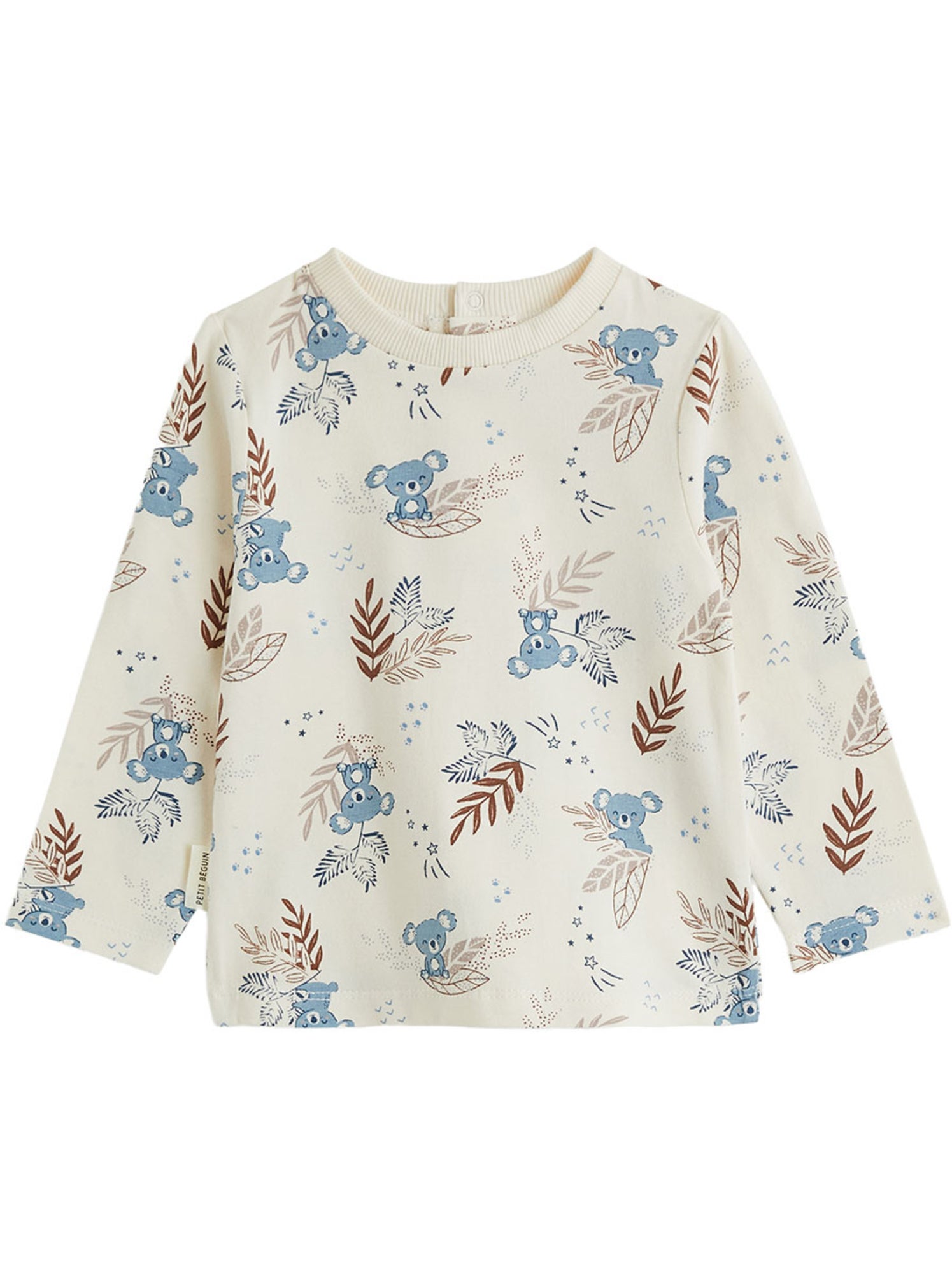 Lot de 2 t-shirts bébé manches longues mathéo - Bleu