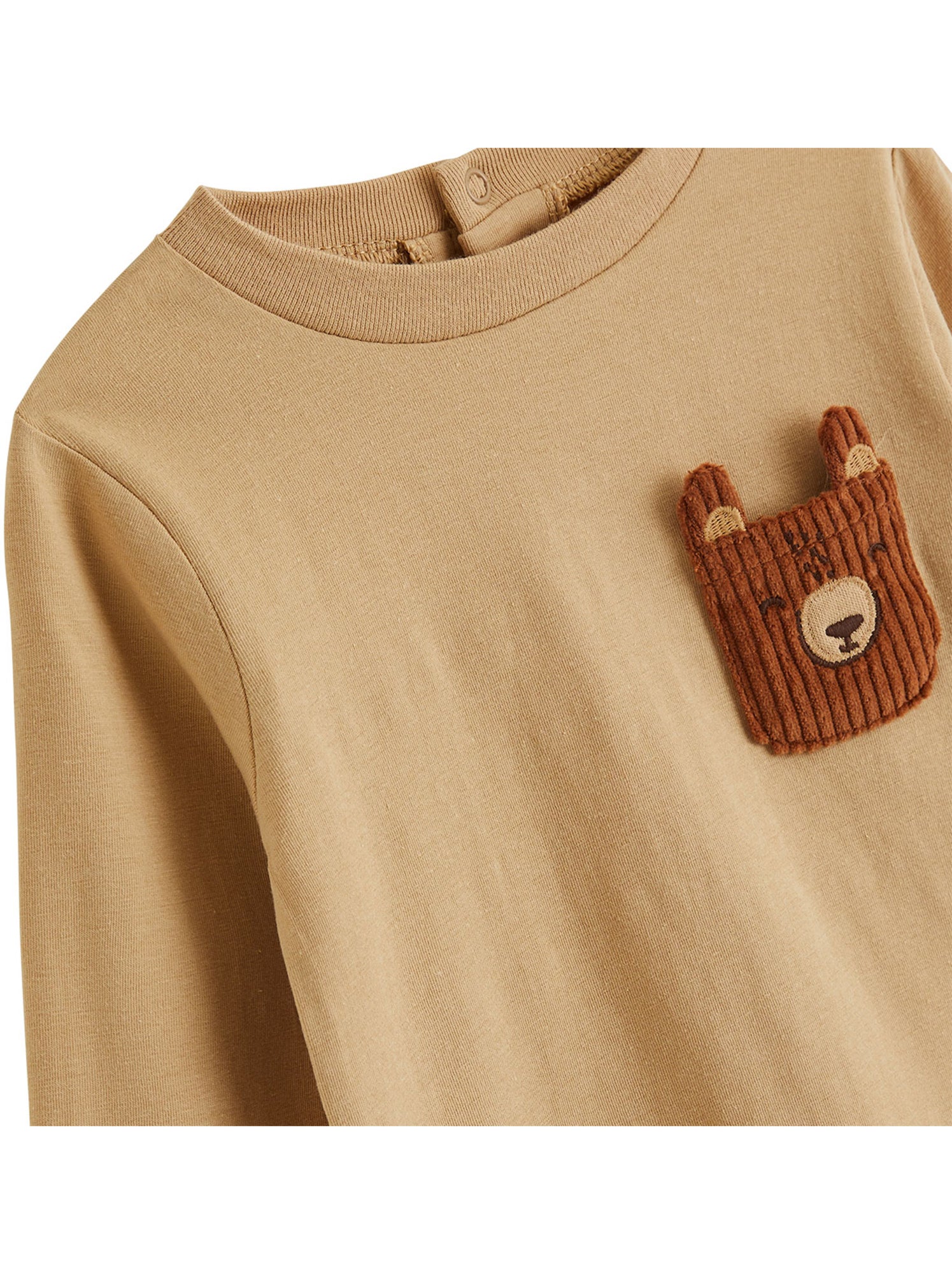 Lot de 2 t-shirts bébé manches longues moka - Marron